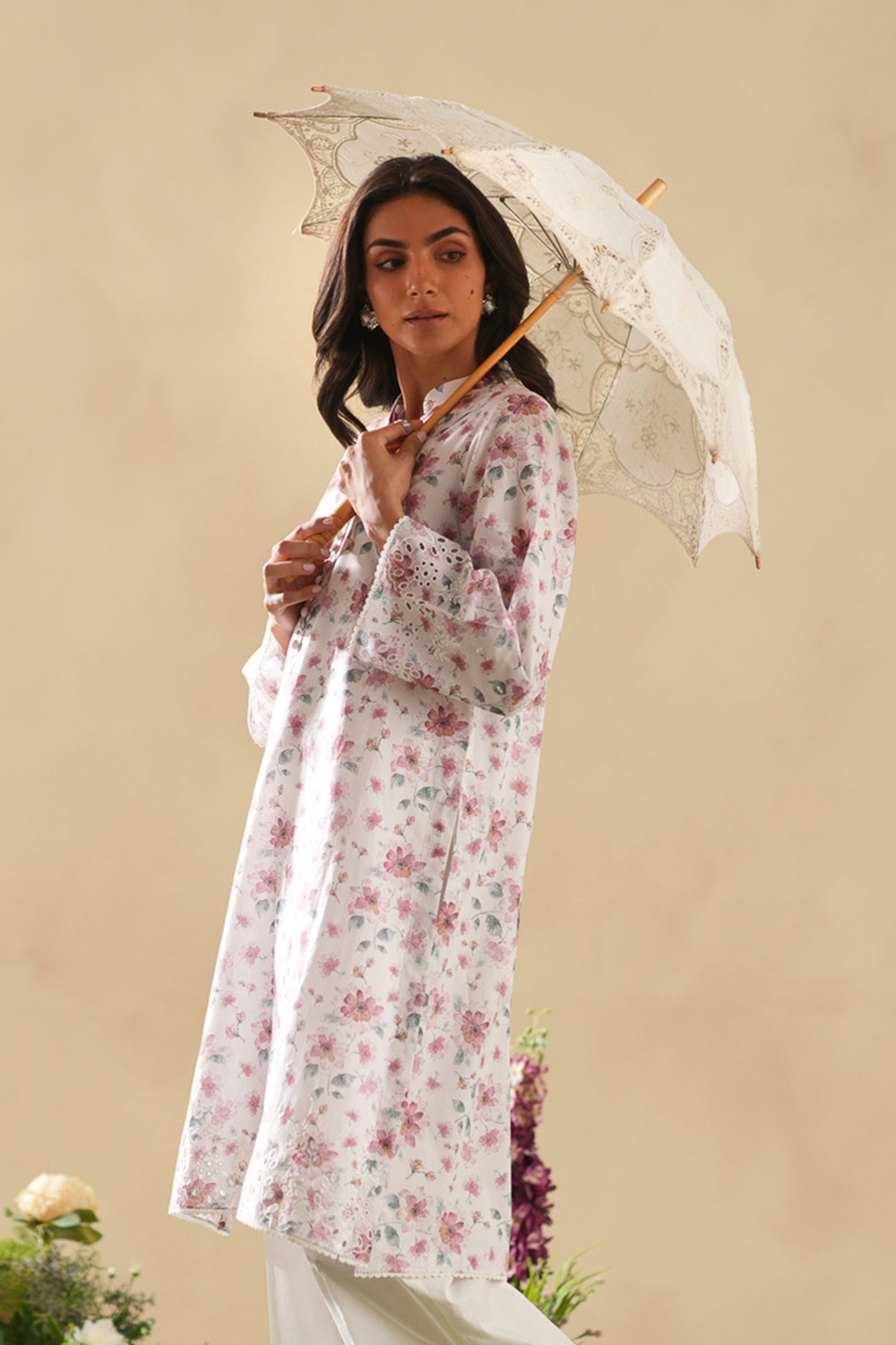 Brocade Embroidered Kurta
