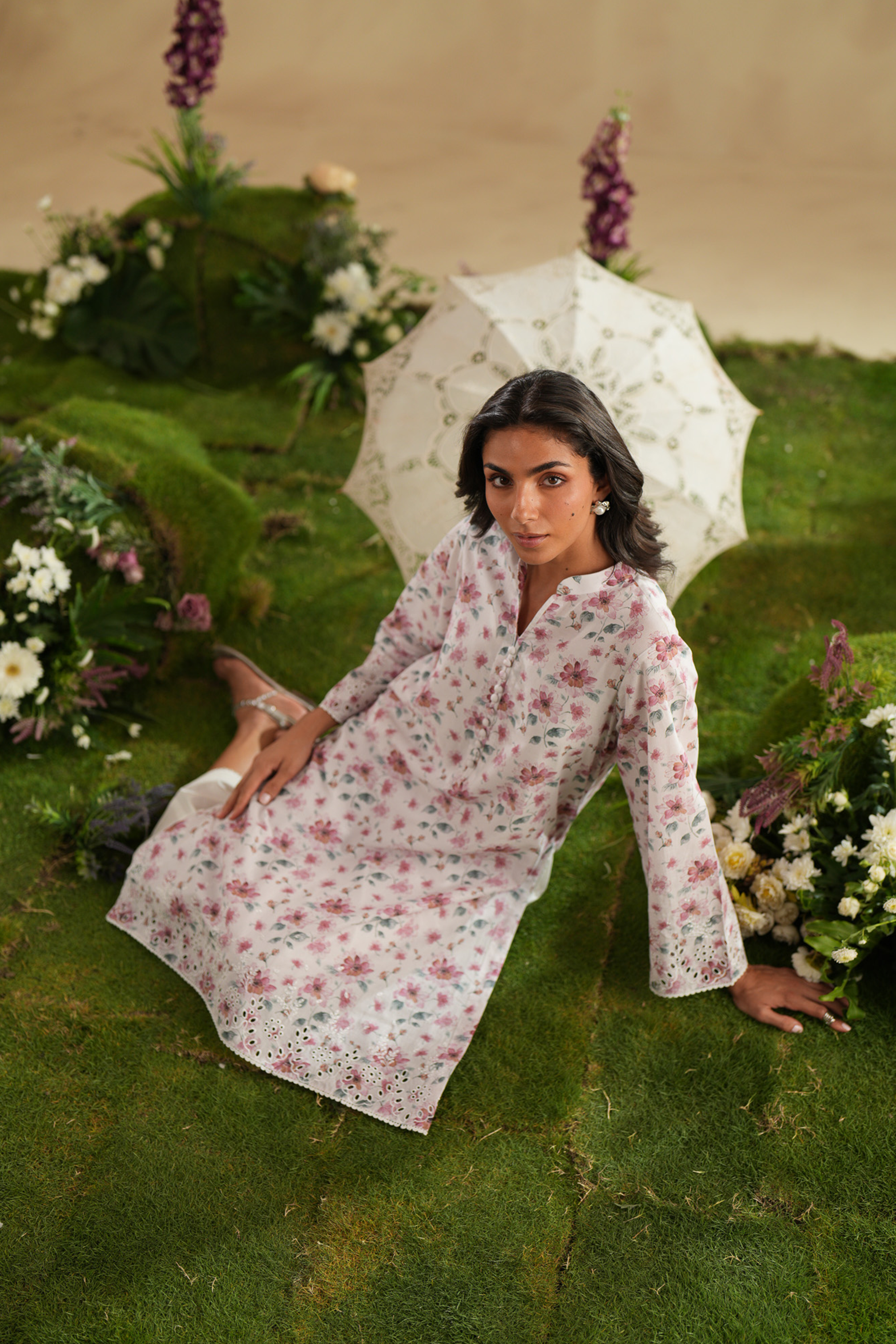 Brocade Embroidered Kurta