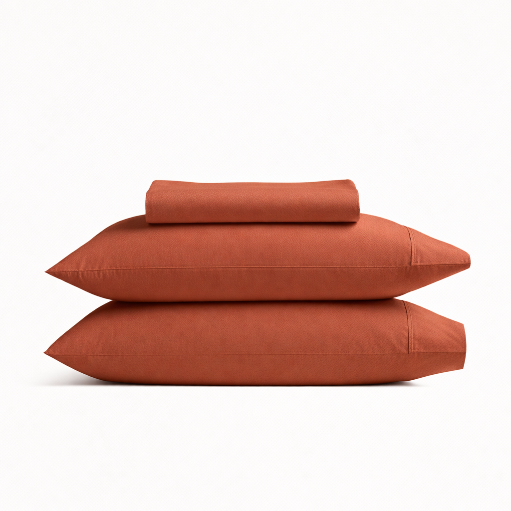 Luxe T400 Terracotta Bed Sheet Set