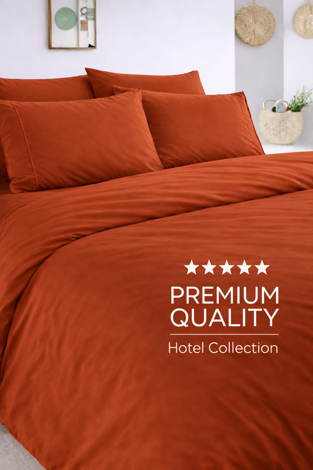 Luxe T400 Terracotta Bed Sheet Set