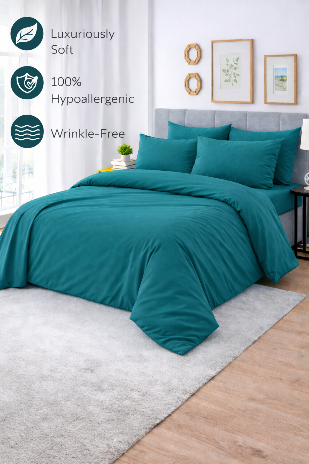 Luxe T400 Teal Bed Sheet Set