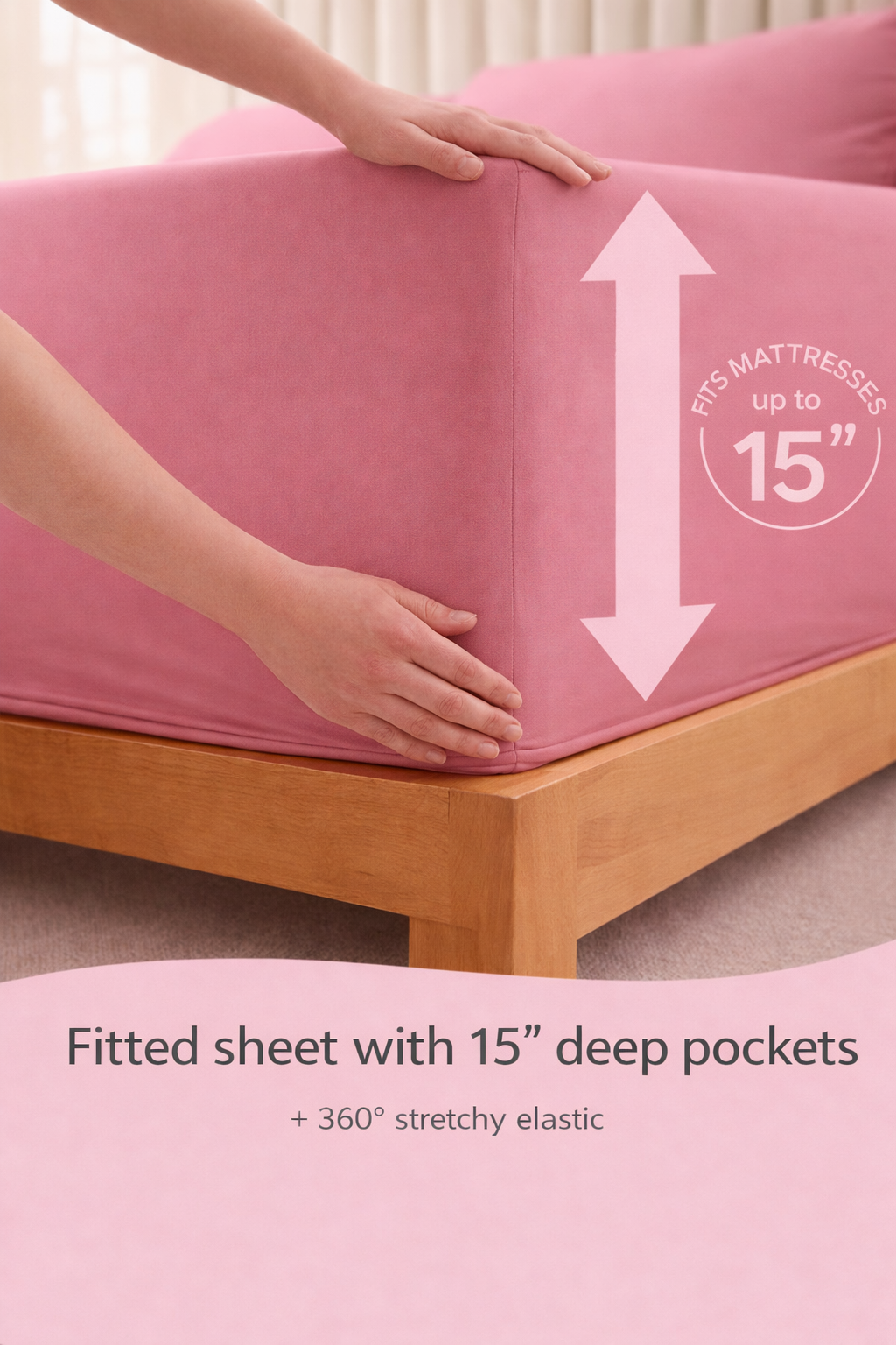 Rose Pink Bed Sheet Set - Luxe Edition