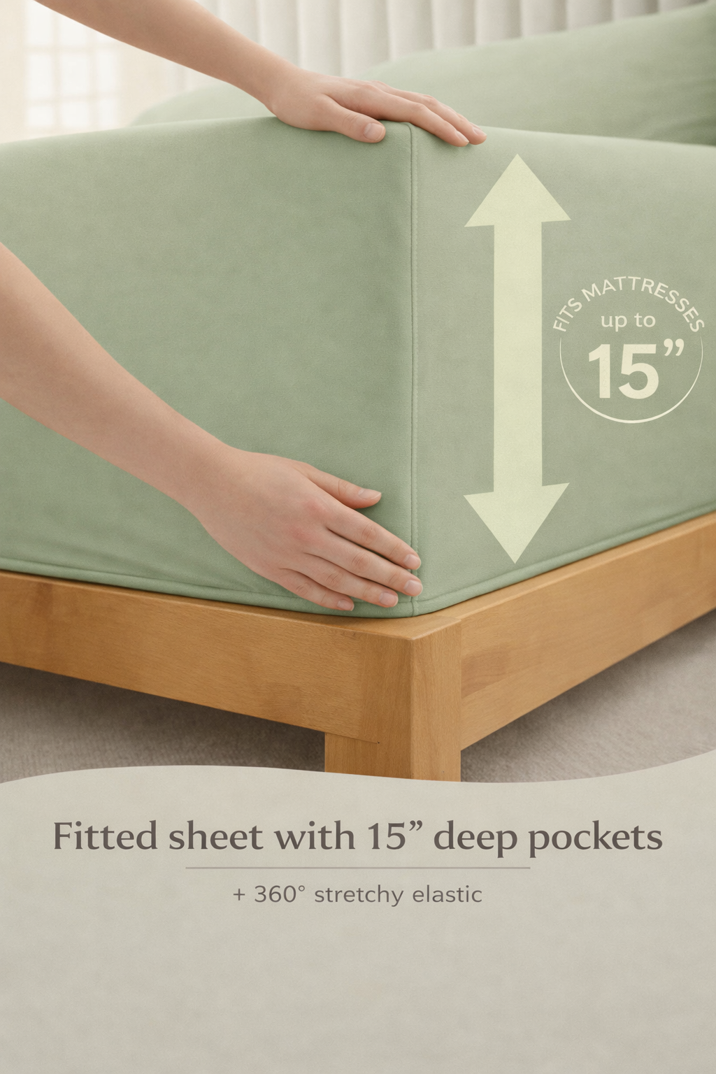 Luxe Sage Green Bed Sheet Set