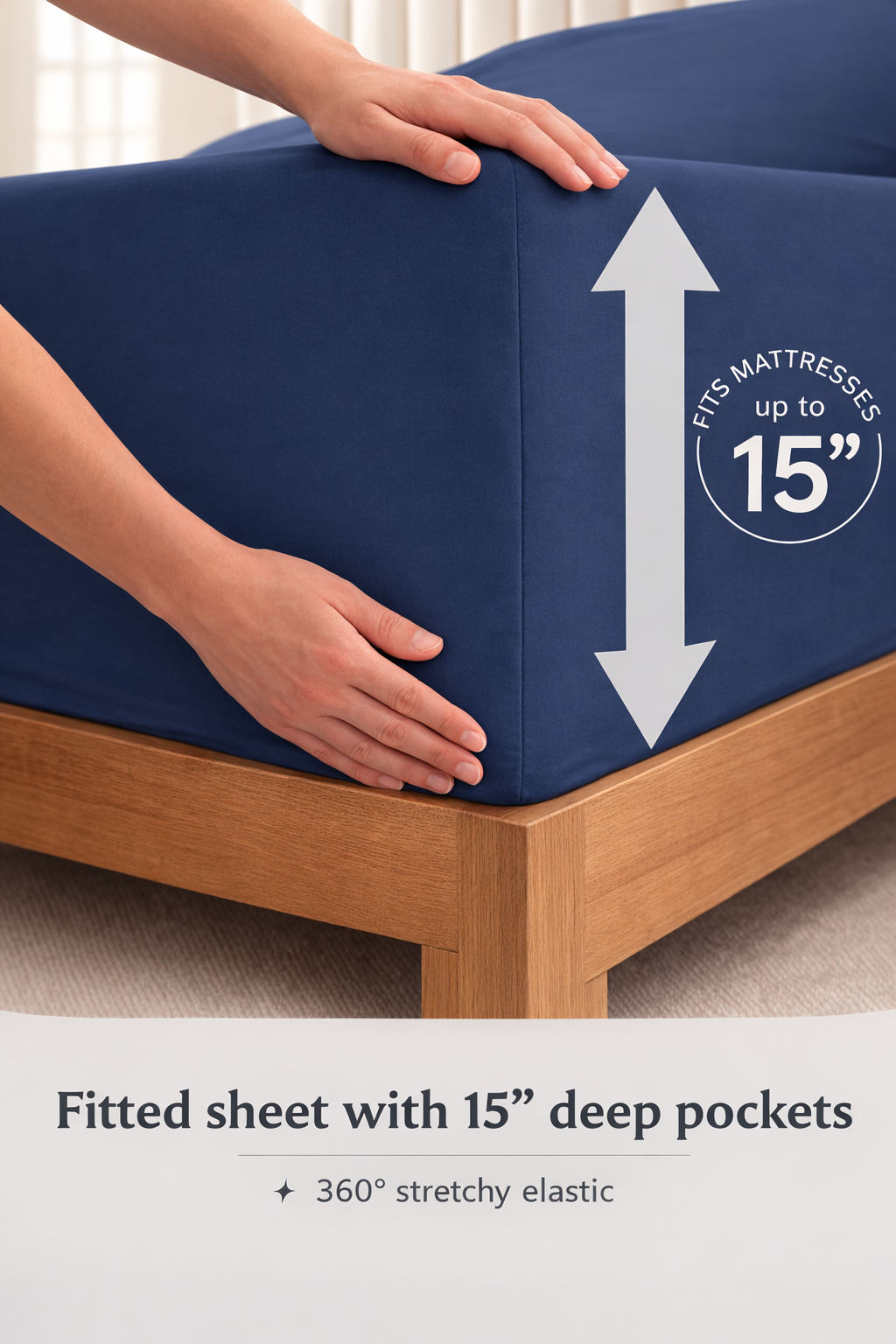 Navy Bed Sheet Set - Luxe Edition