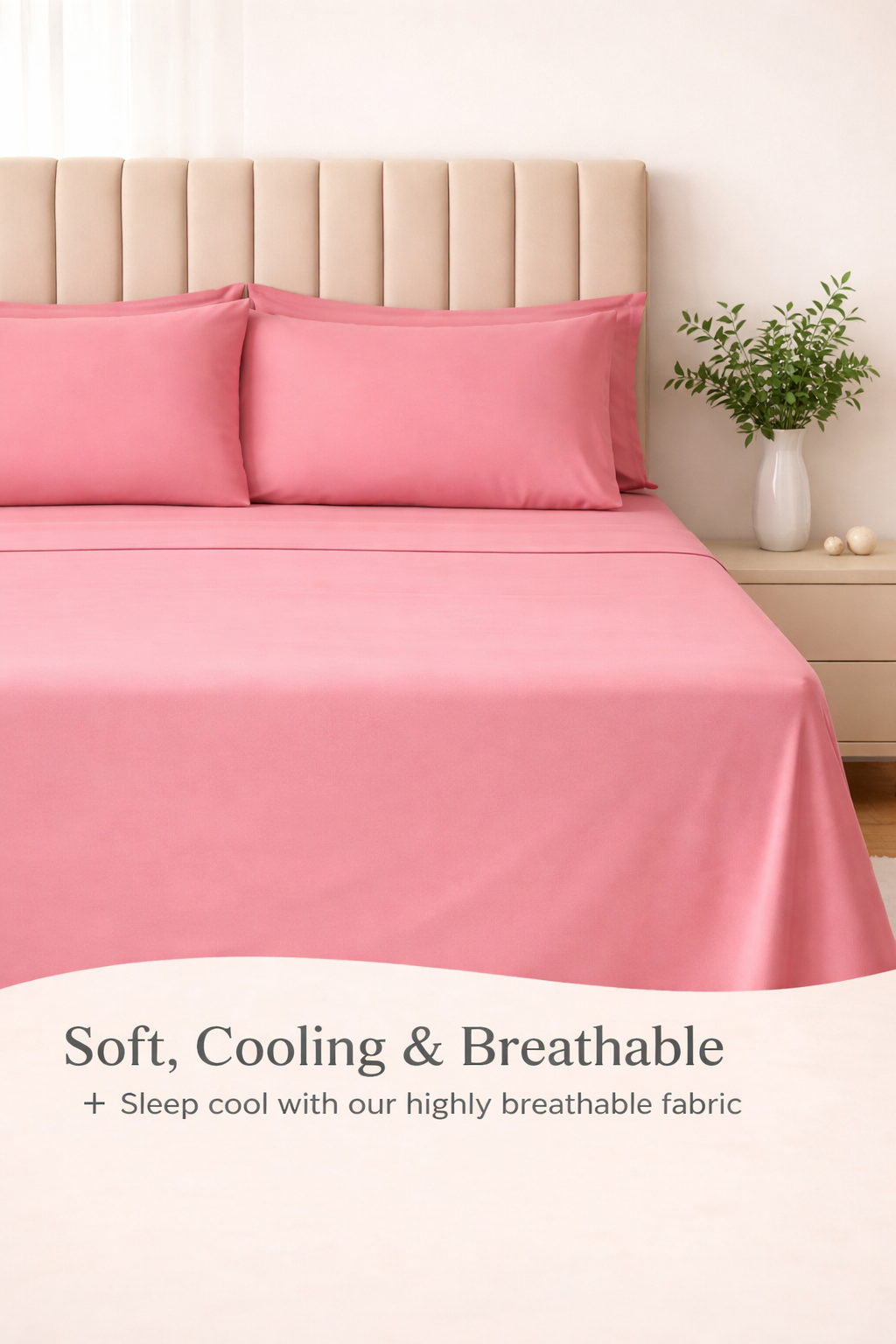 Rose Pink Bed Sheet Set - Luxe Edition