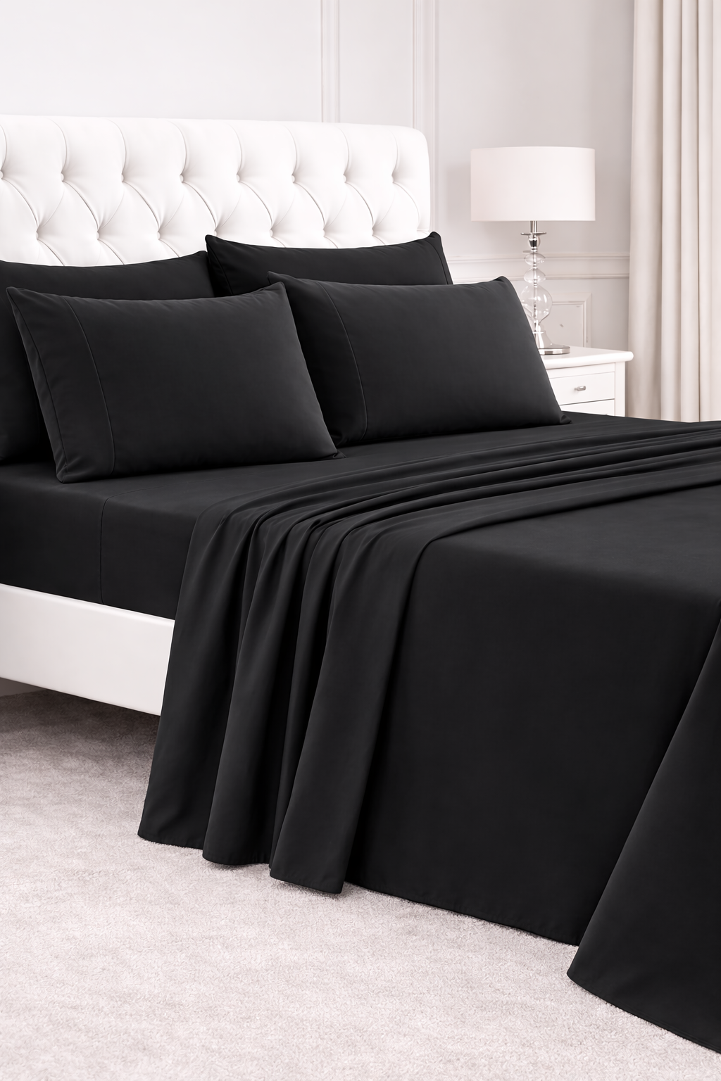Black Bed Sheet Set
