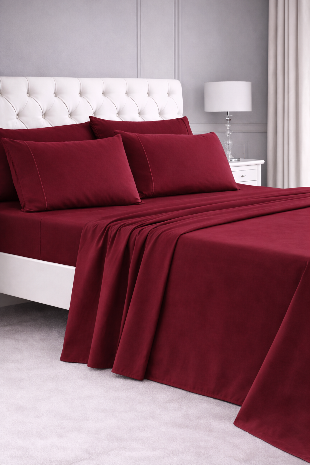 Maroon Bed Sheet Set