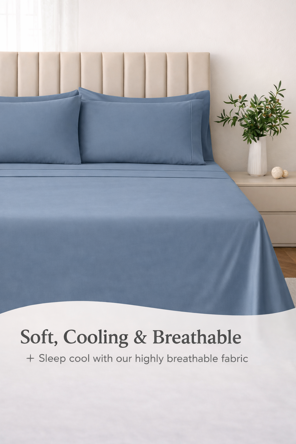 Slate Blue Bed Sheet Set