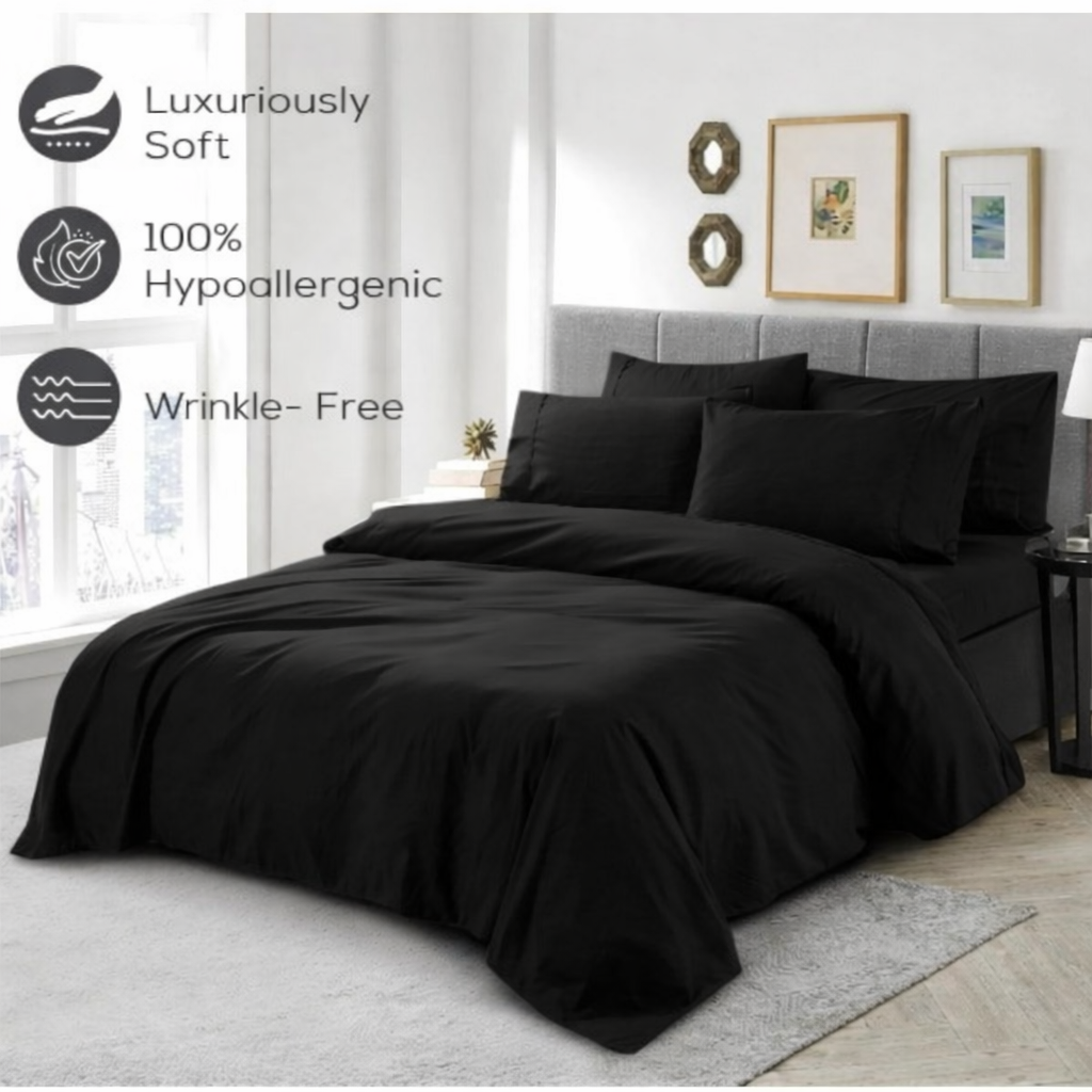 Black Duvet Cover Set