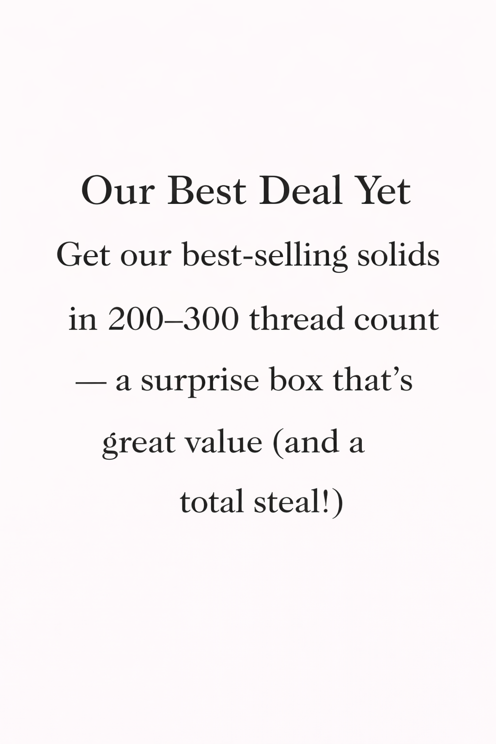 Mystery Box - Solid Bedding