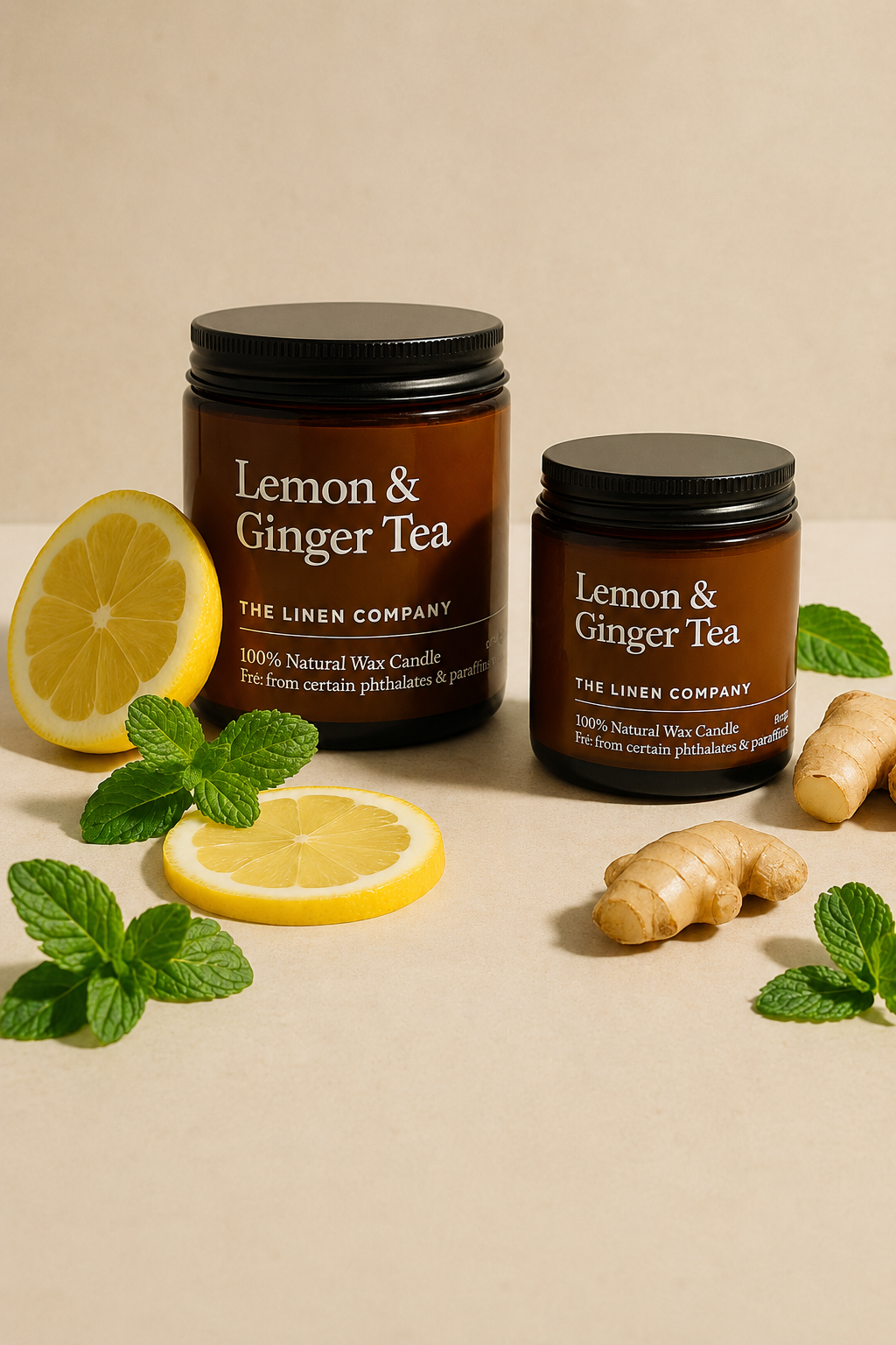 Lemon & Ginger Scented Candle
