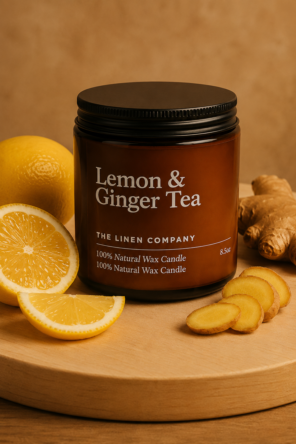 Lemon & Ginger Scented Candle
