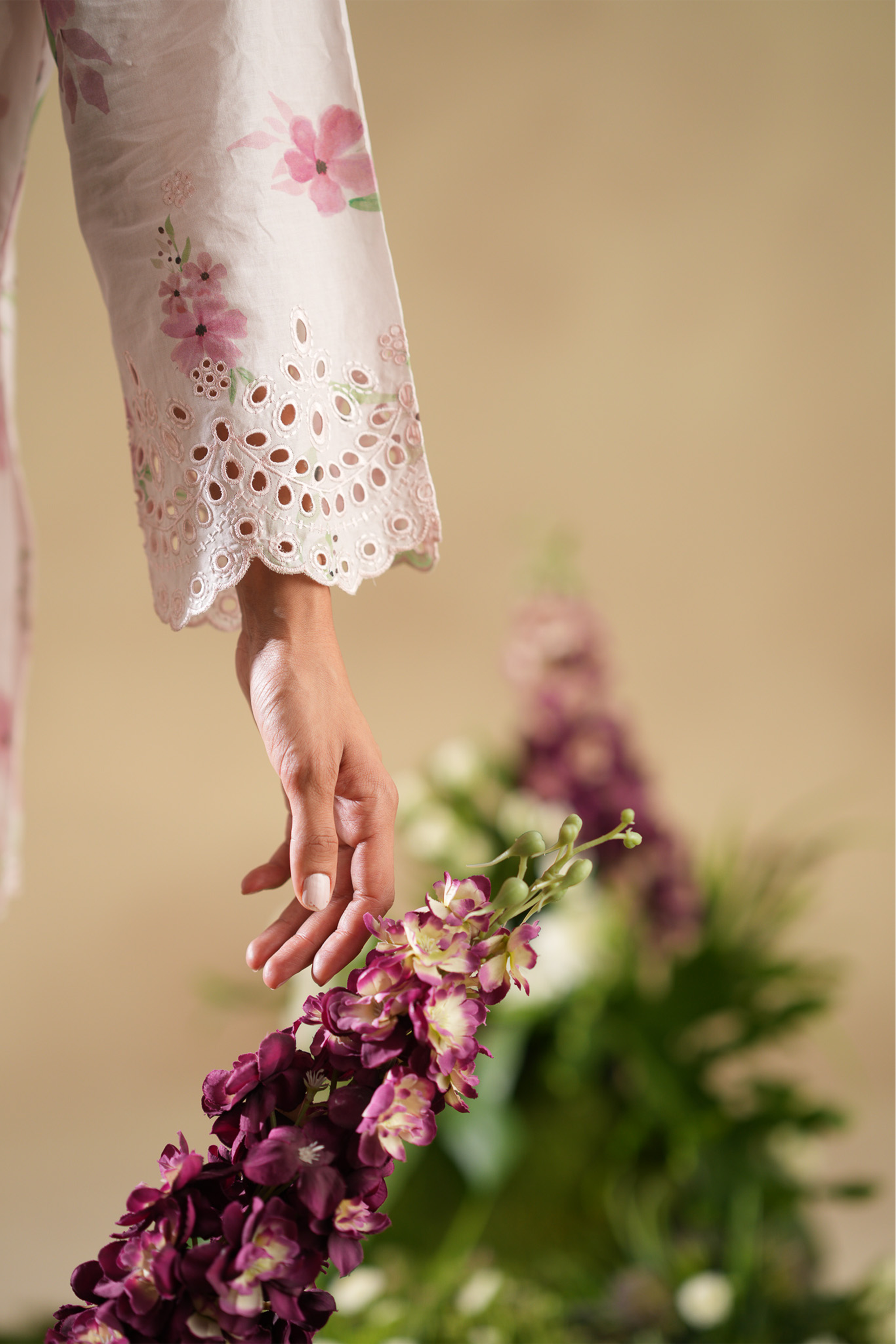 Crimson Garden Embroidered Co-ord Set