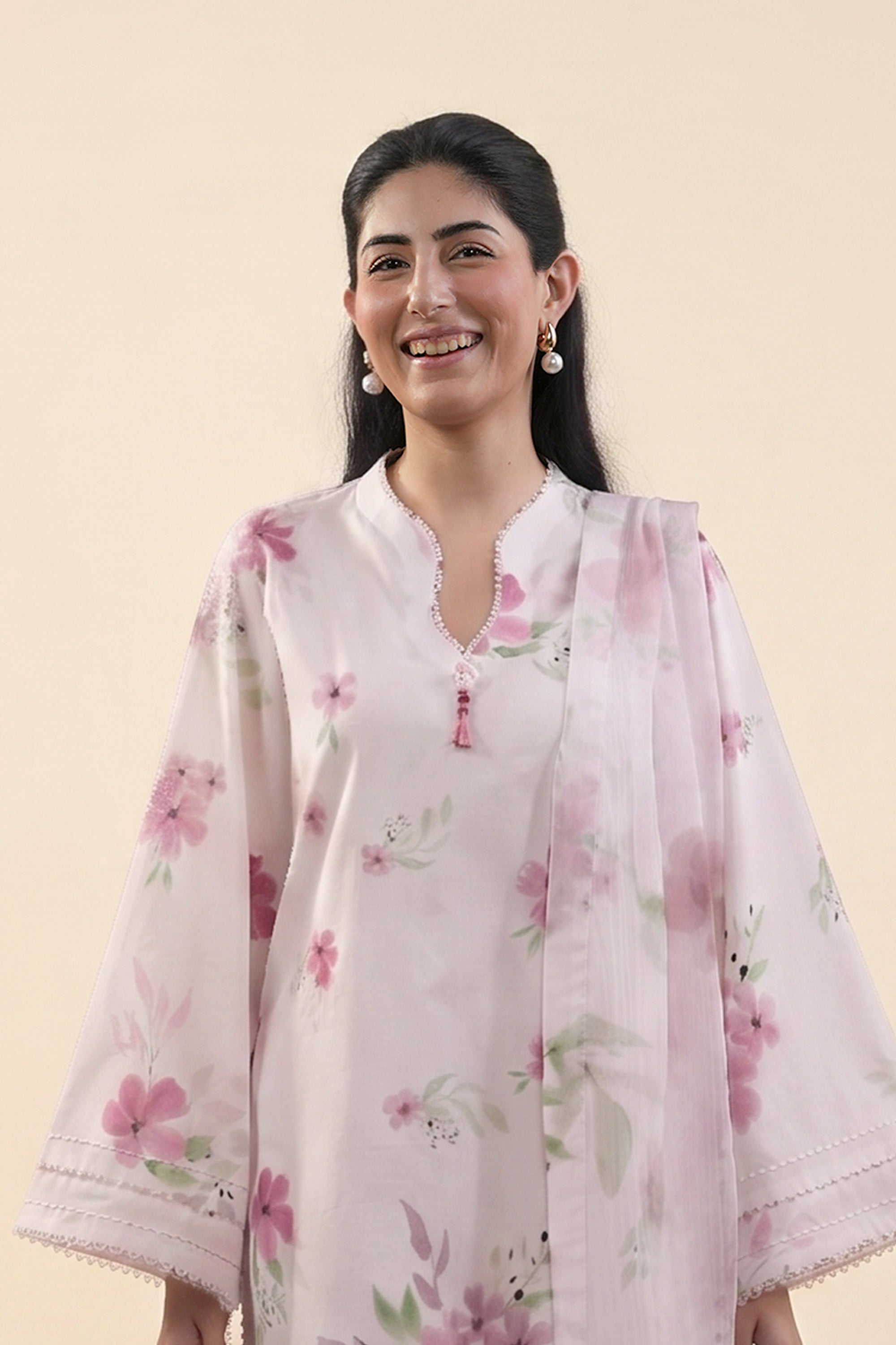 Crimson Garden - Printed Lawn Suit