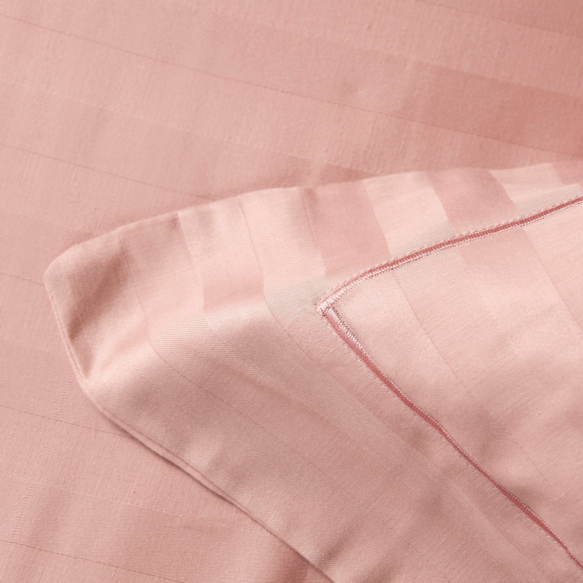 Rose Pink Stripe Duvet Cover Set