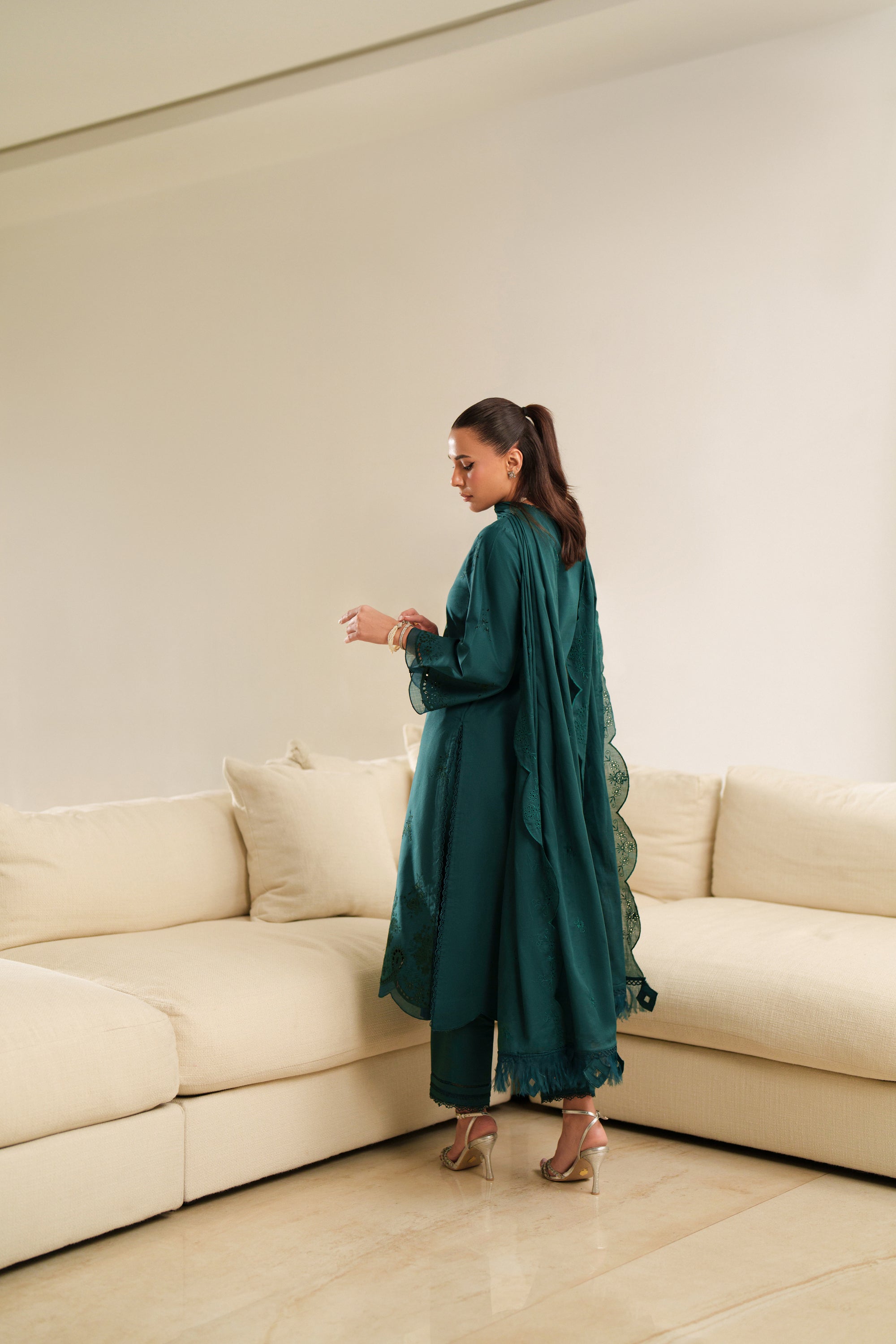 Deep Emerald - Luxury Lawn Suit