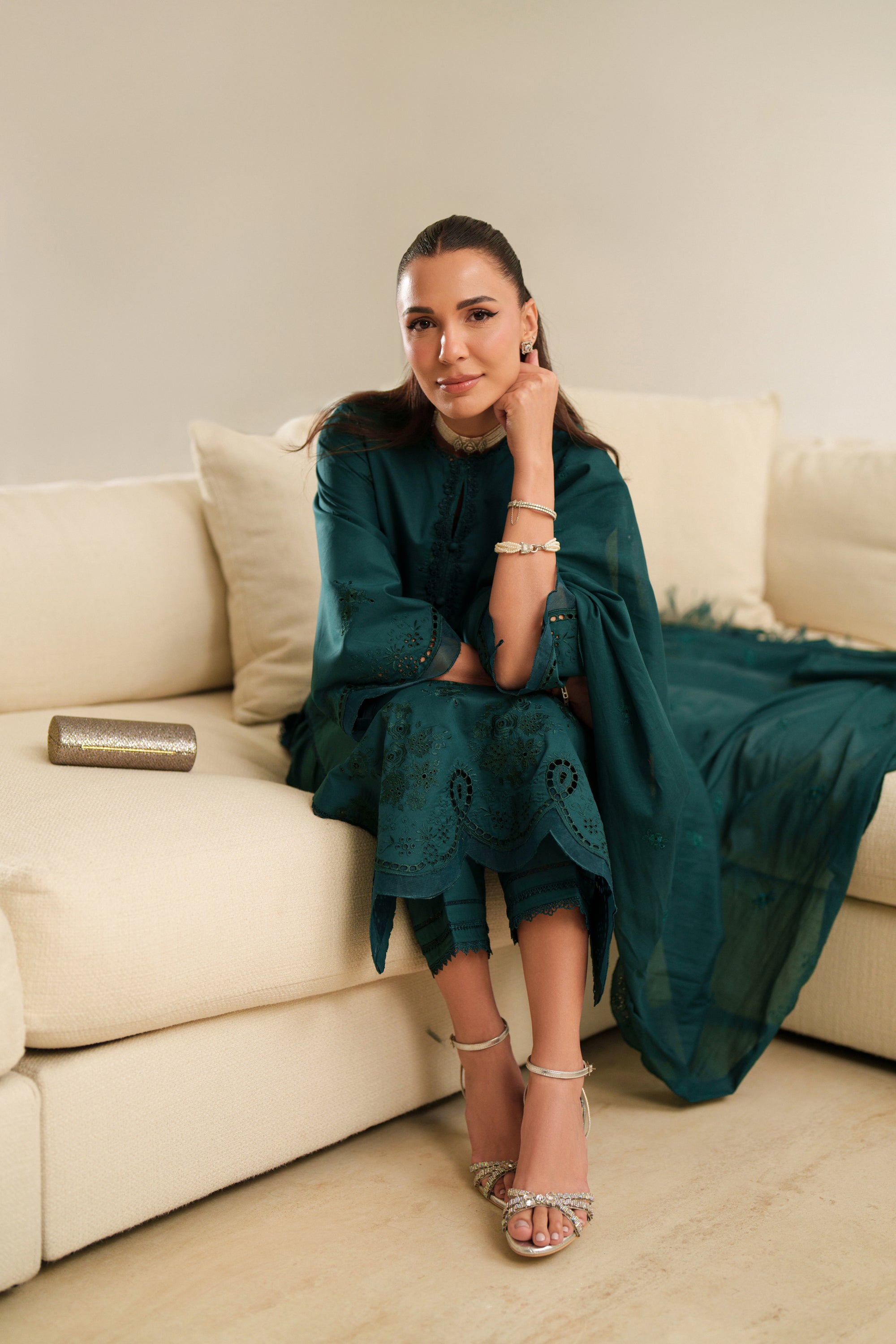 Deep Emerald - Luxury Lawn Suit