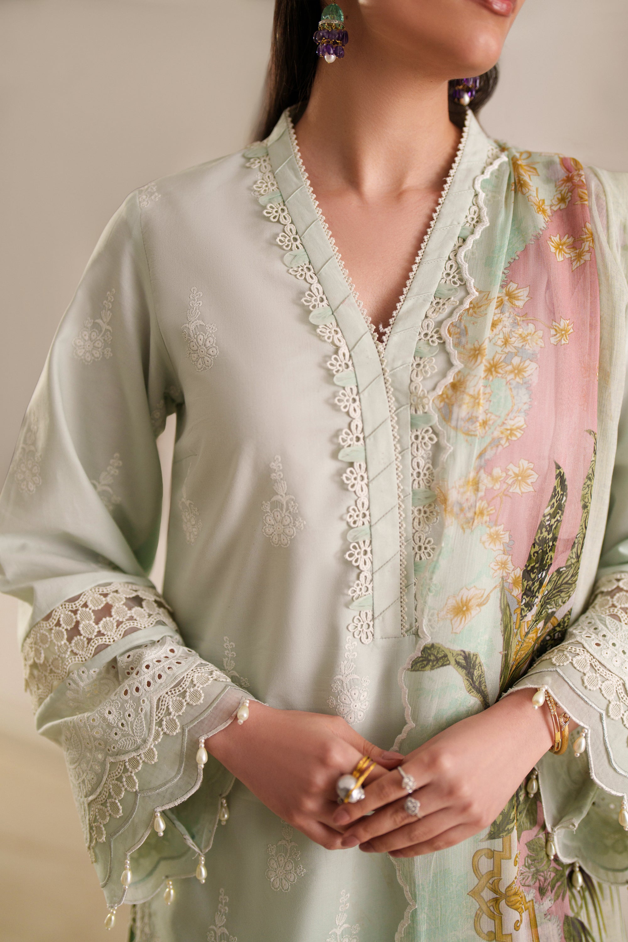 Ethereal Mint - Luxury Lawn Suit
