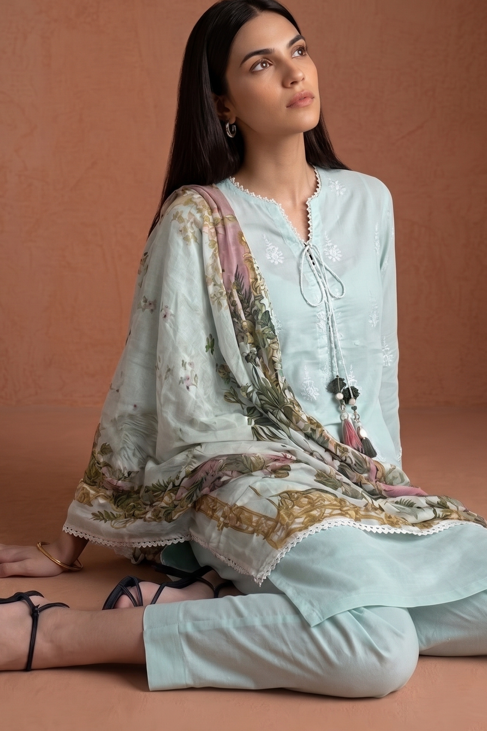 Ethereal Mint - Luxury Lawn Suit