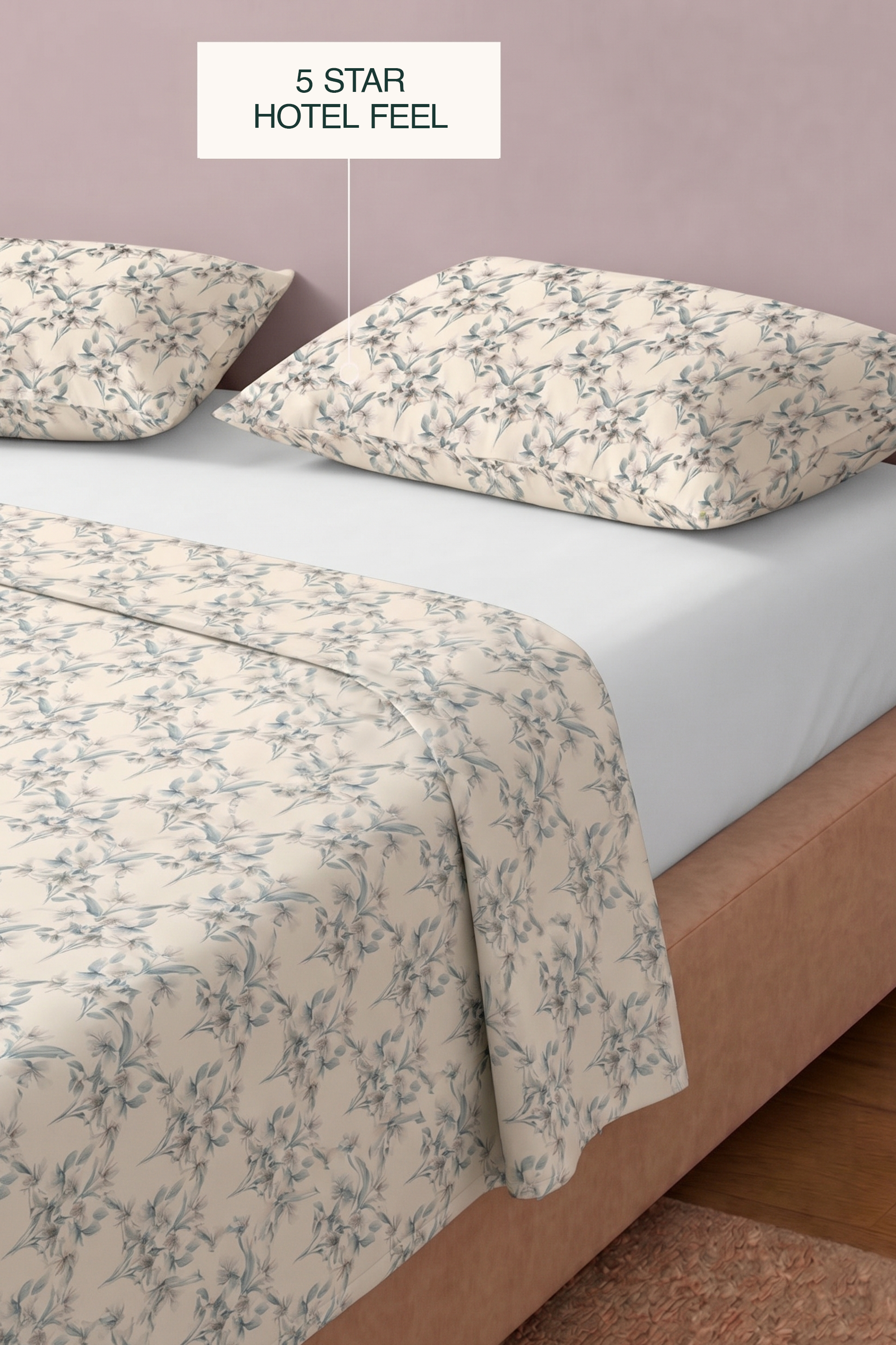 Foraged Flora Sateen Bed Sheet Set