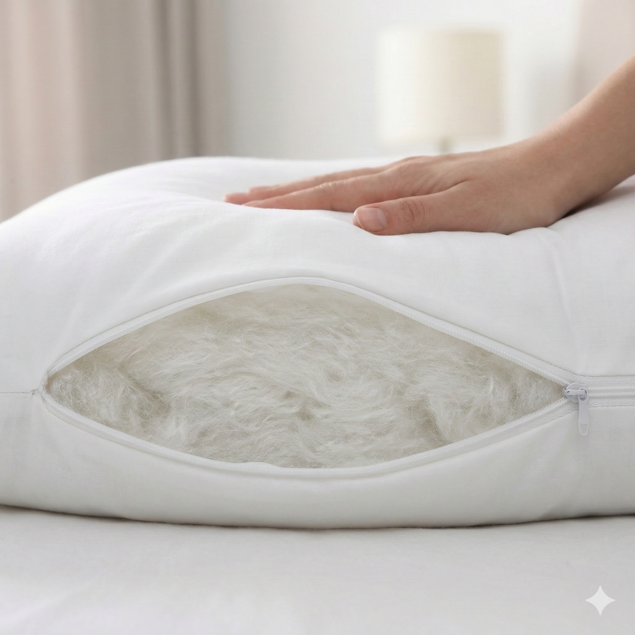 نیچے متبادل تکیہ بھرنا