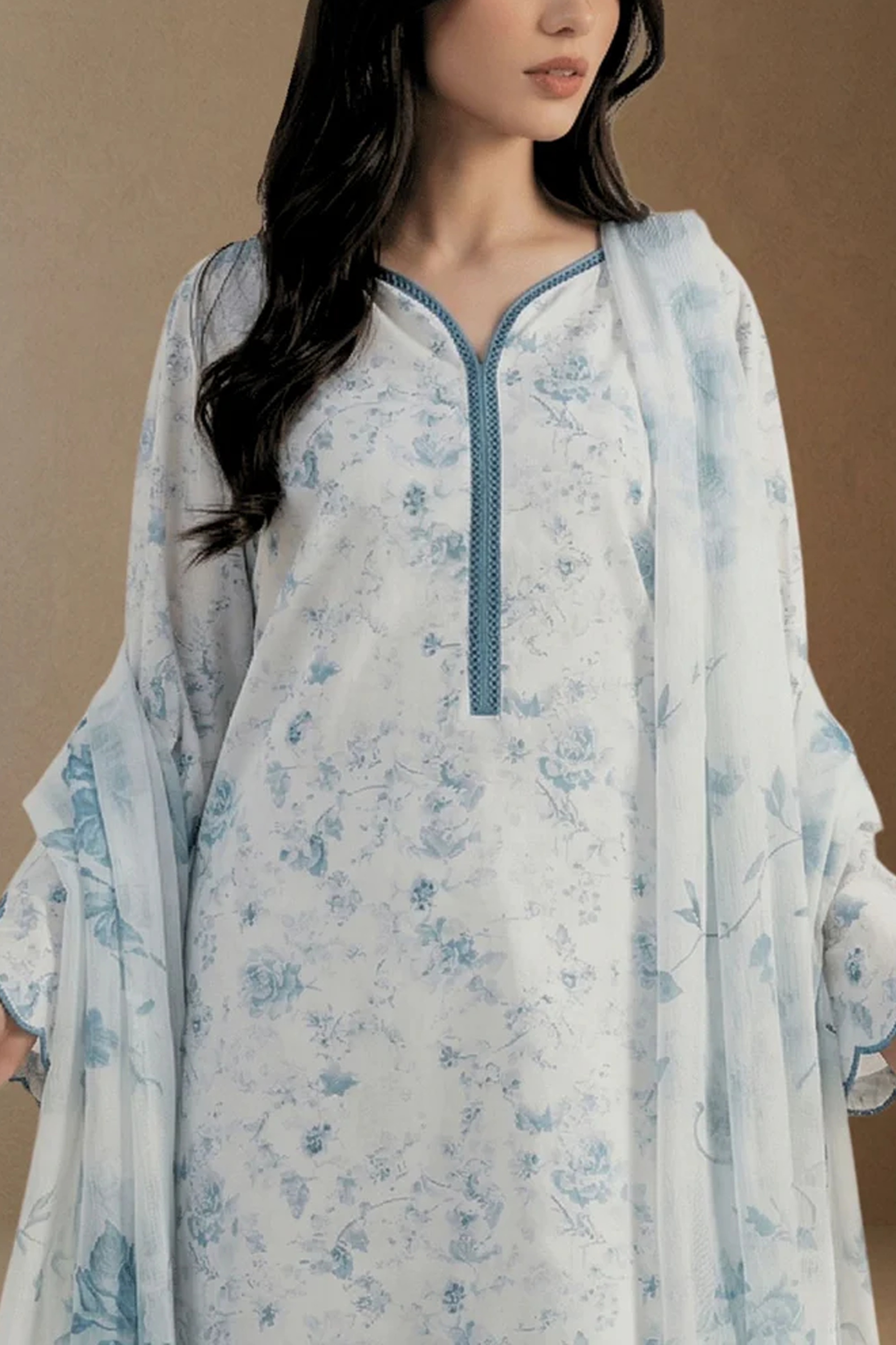 Soft Ciel - Printed Lawn Suit