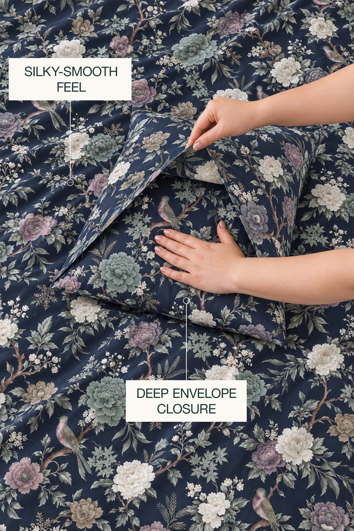 T200 Moonflower Sateen Duvet Set