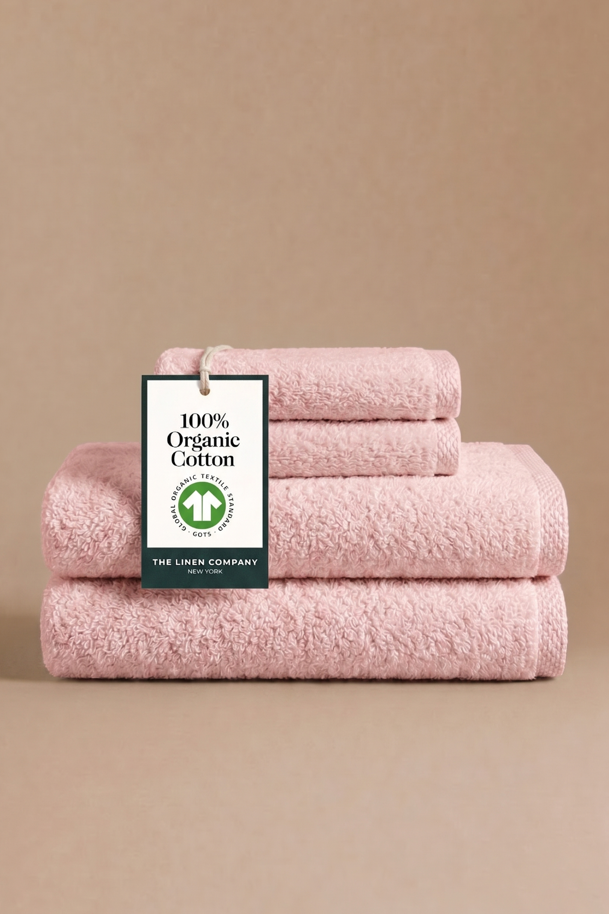 Pink Organic Towels (Set of 4)