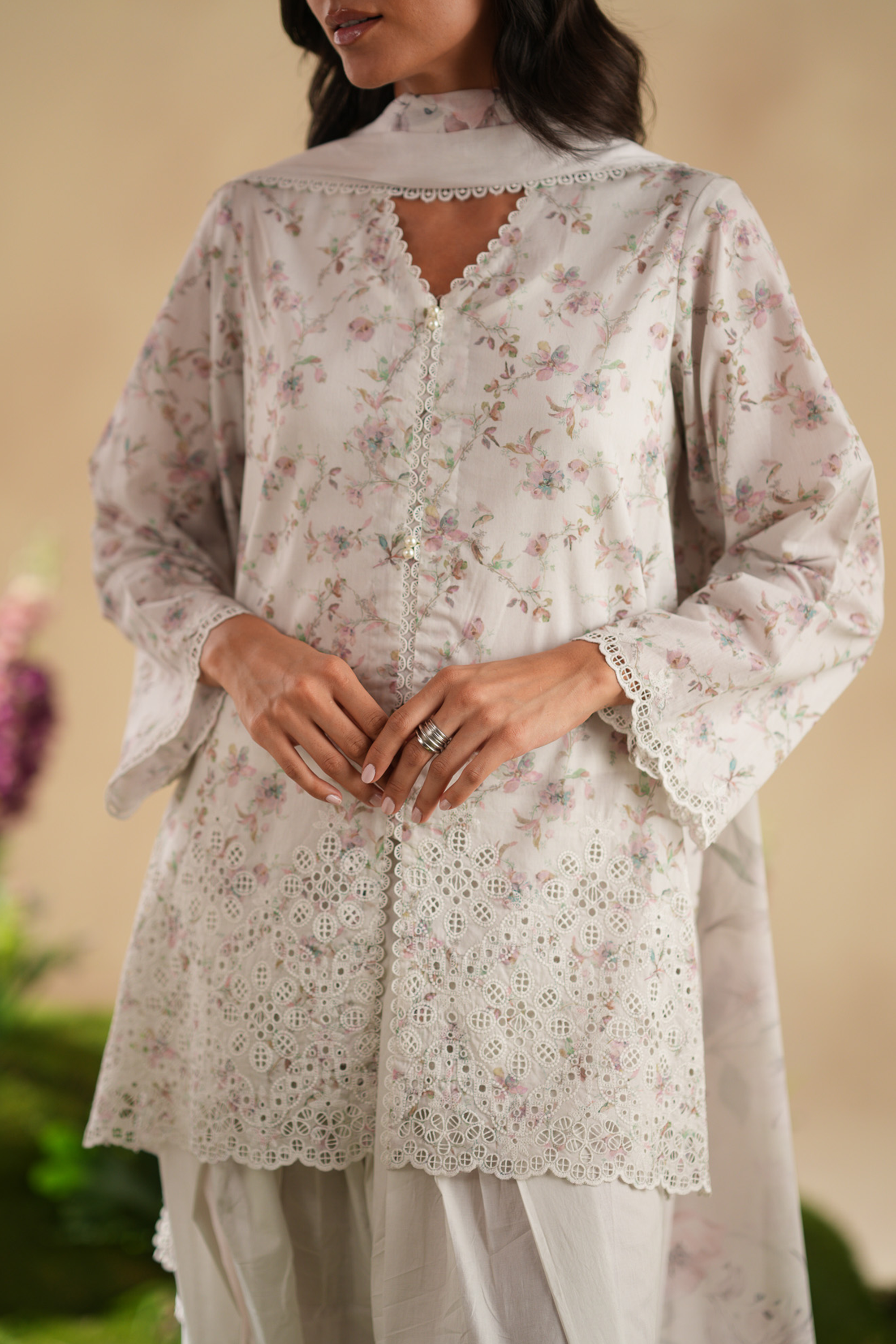 Rose Fleur - Luxury Lawn Suit