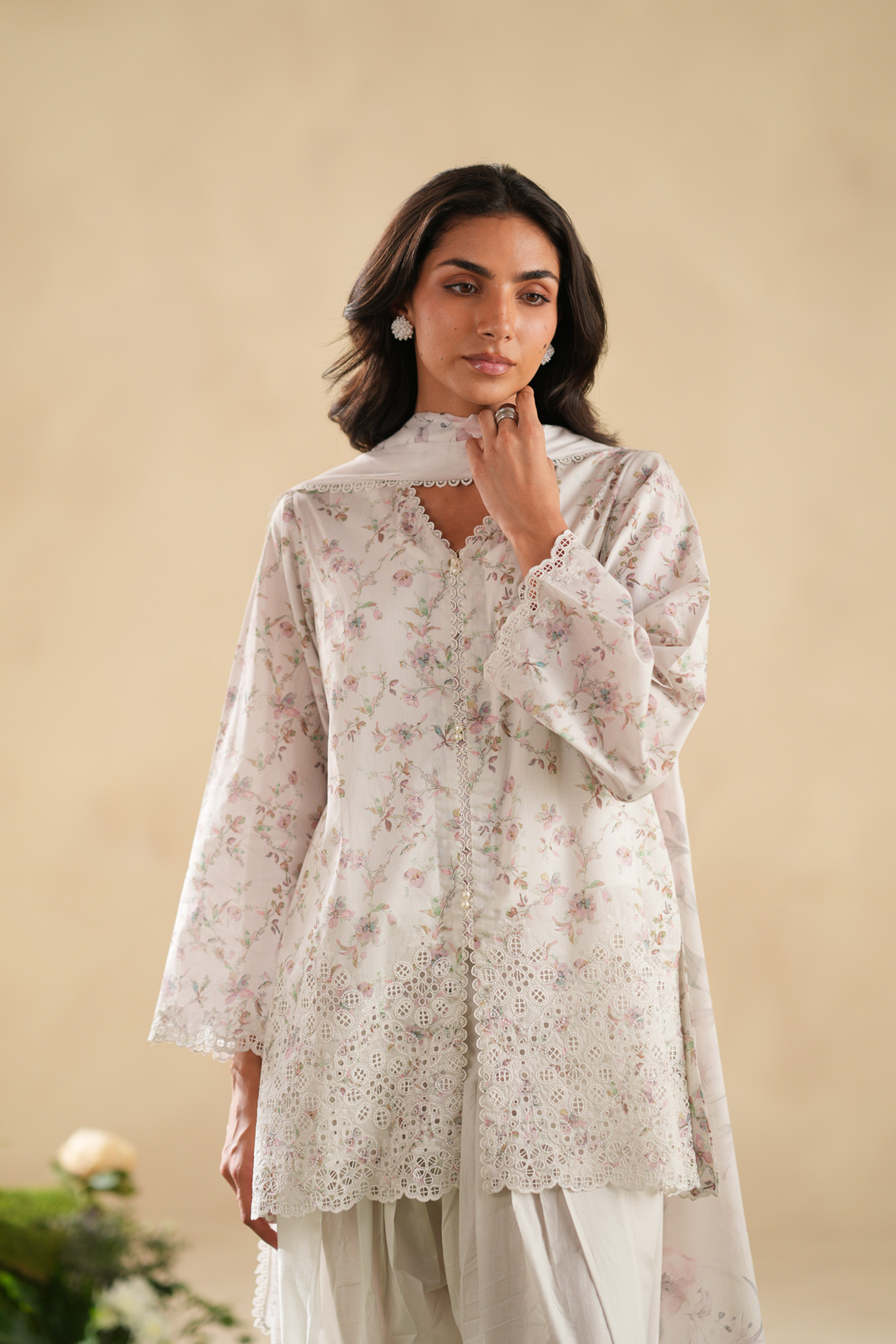Rose Fleur - Luxury Lawn Suit