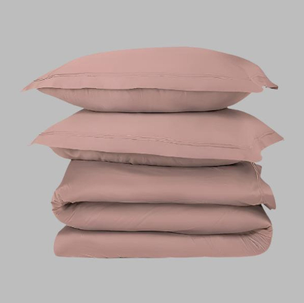 Blossom Pink Solid Duvet Cover Set