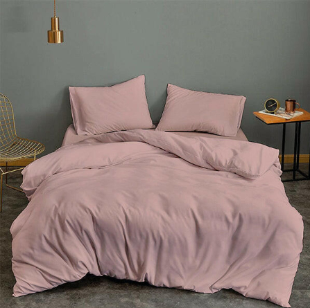 Blossom Pink Solid Duvet Cover Set