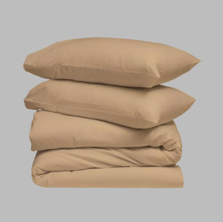 Golden Solid Duvet Cover Set