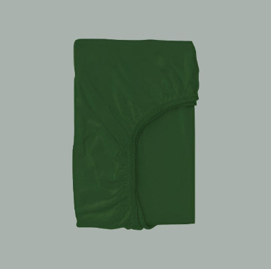 Bottle Green Solid Bed Sheet Set