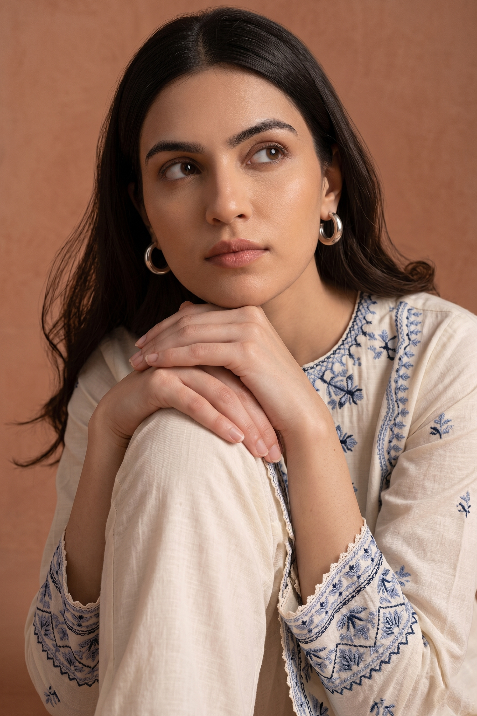 Ivory Suzani - Luxury Lawn Suit