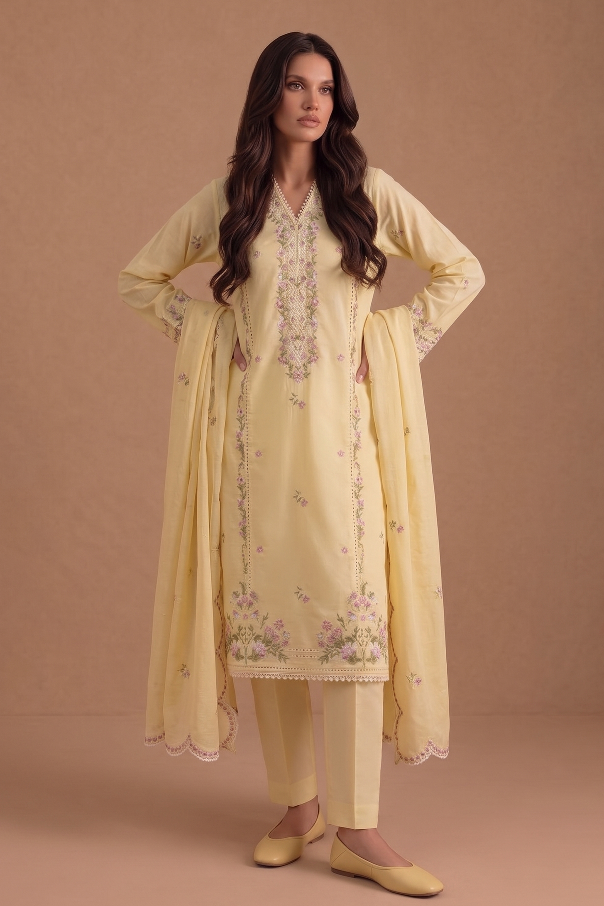 Soft Primrose - Luxury Lawn Suit