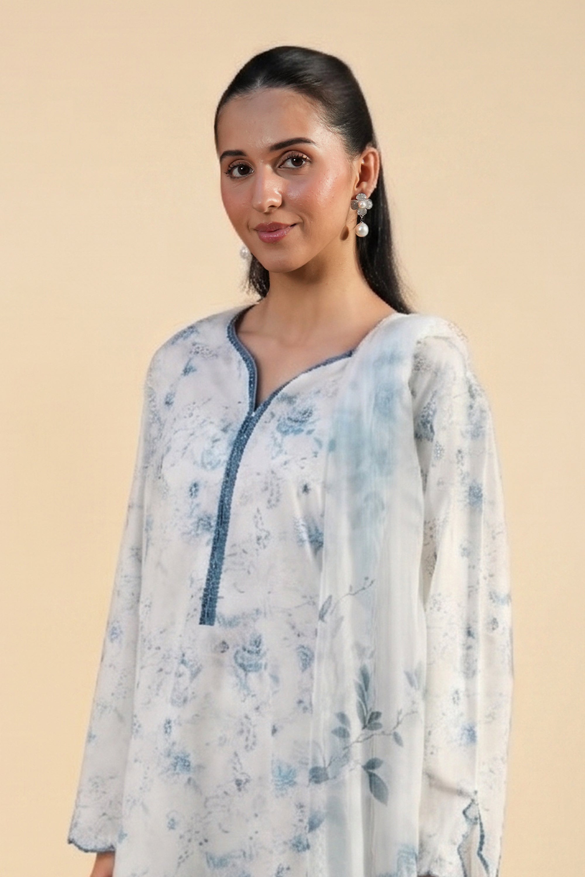 Soft Ciel - Printed Lawn Suit