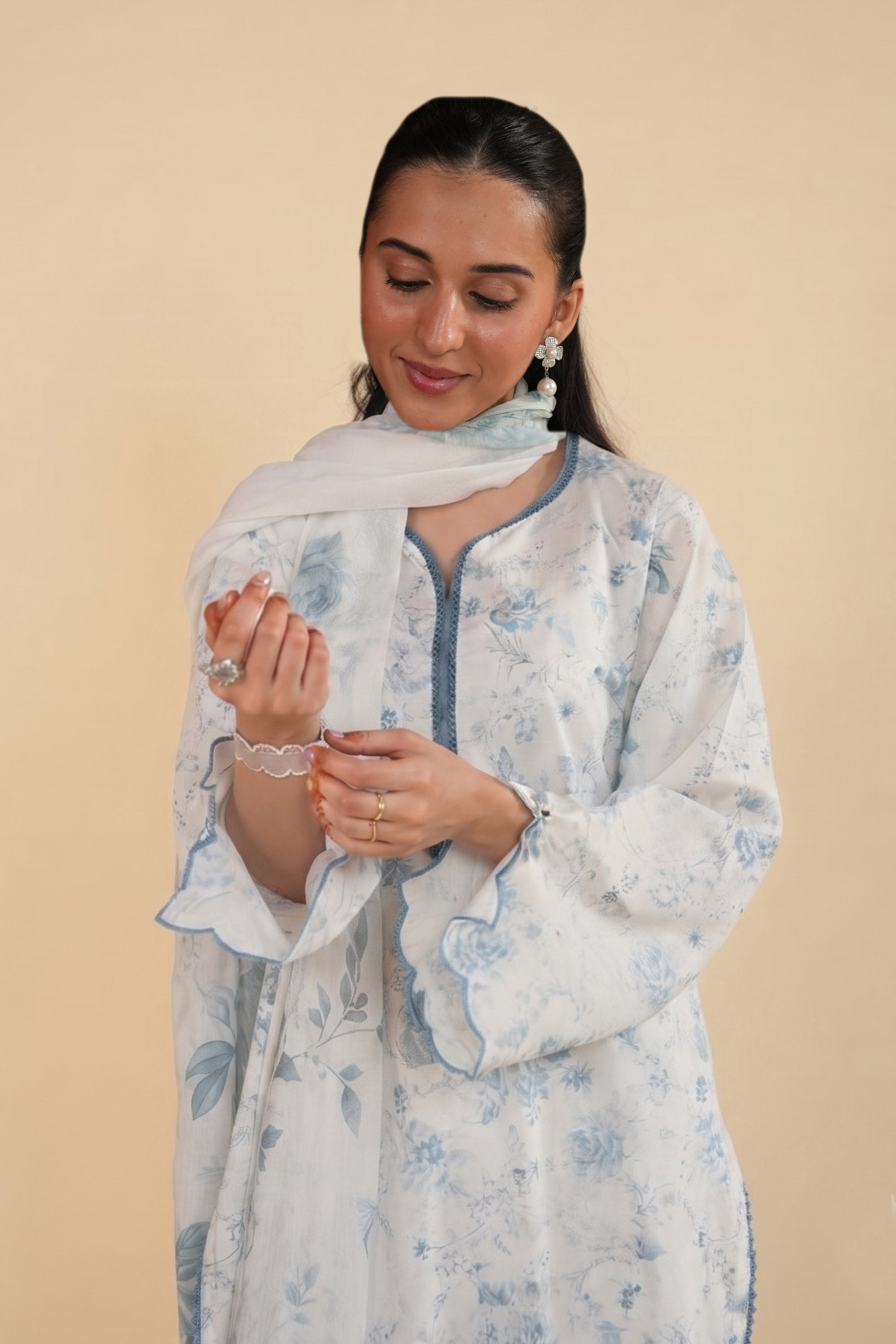 Soft Ciel - Printed Lawn Suit