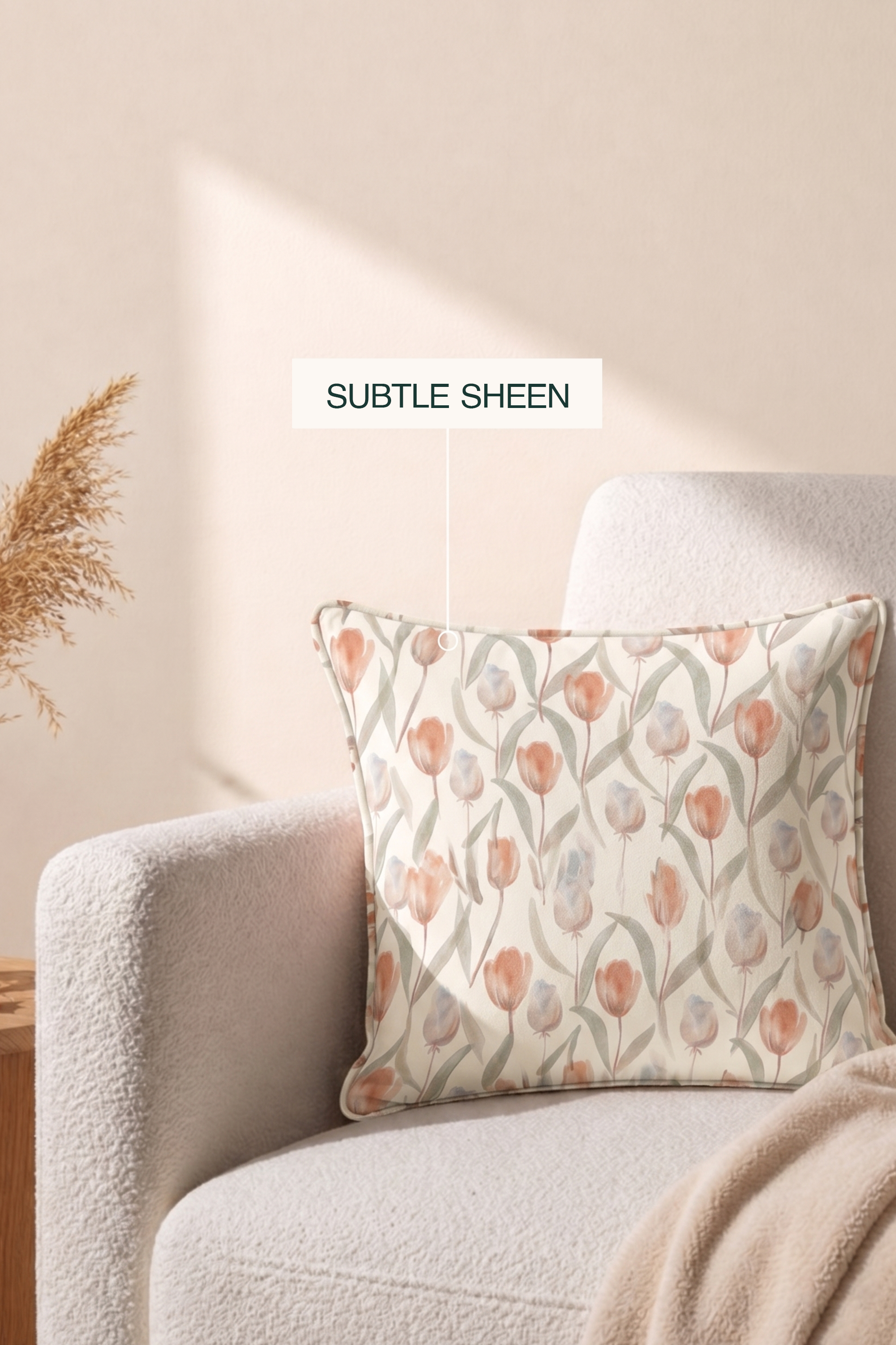 Tulip Tepal Sateen Cushion Cover