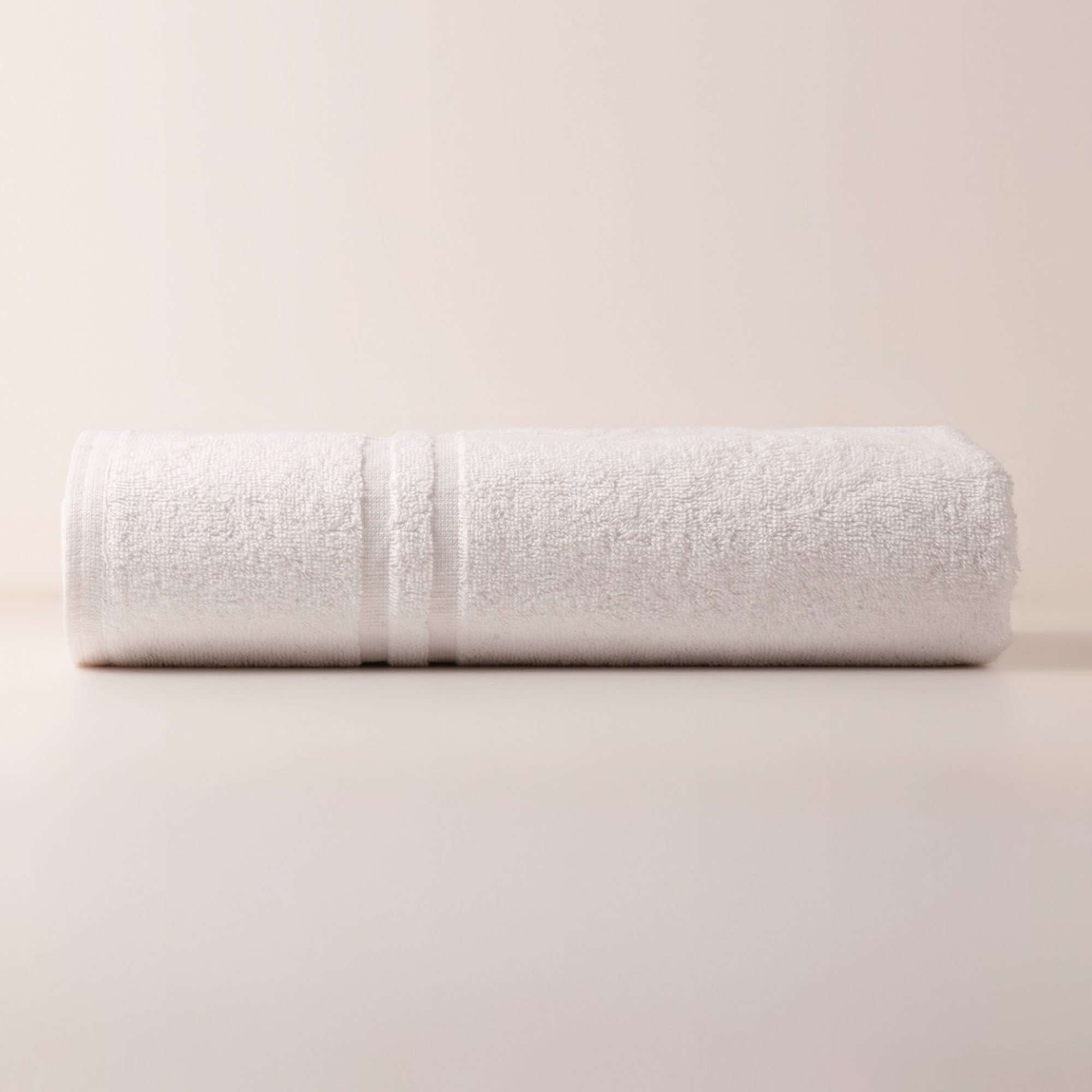 White Ribbed Stripes Bath Towel