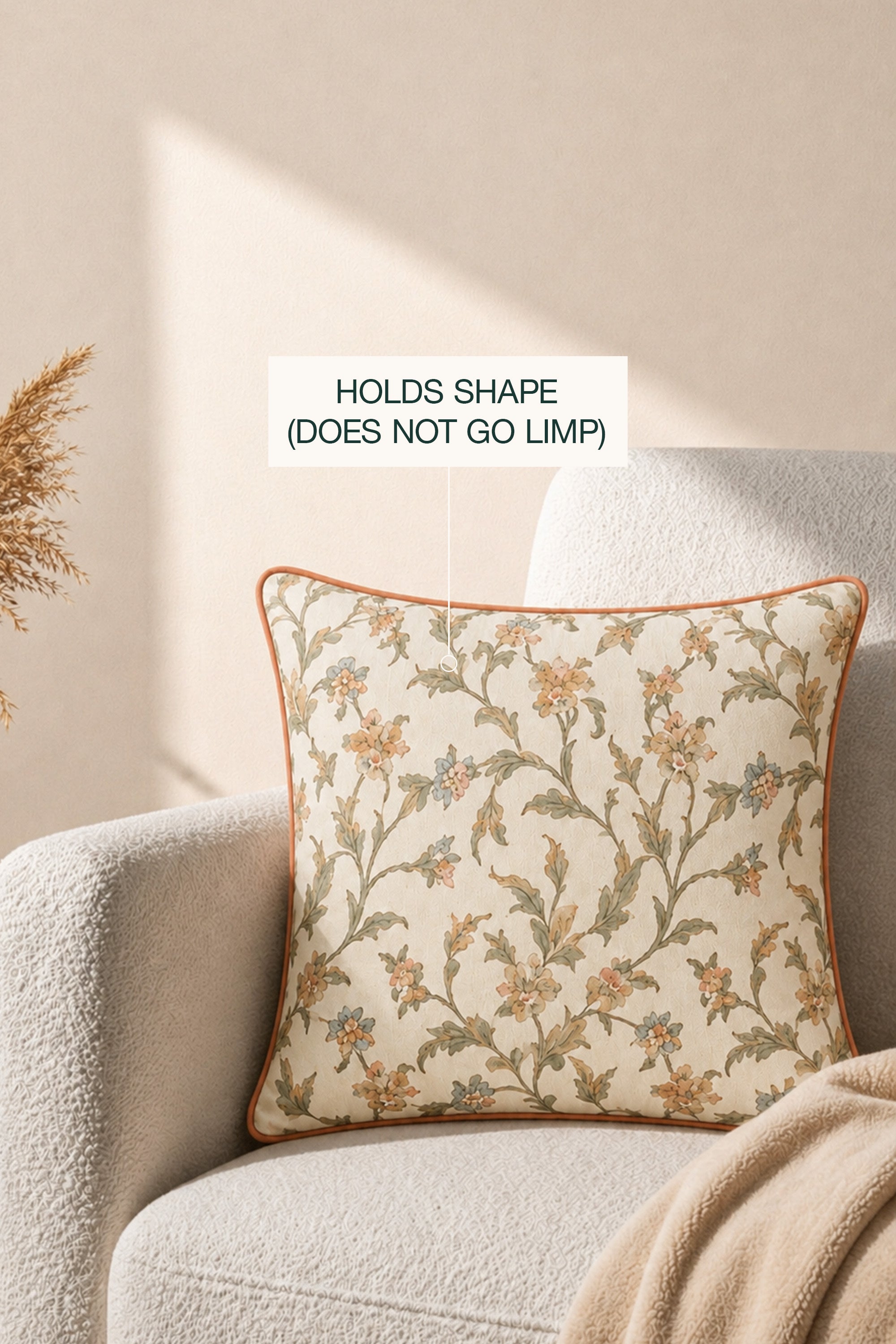 Amber Trace Percale Cushion Cover