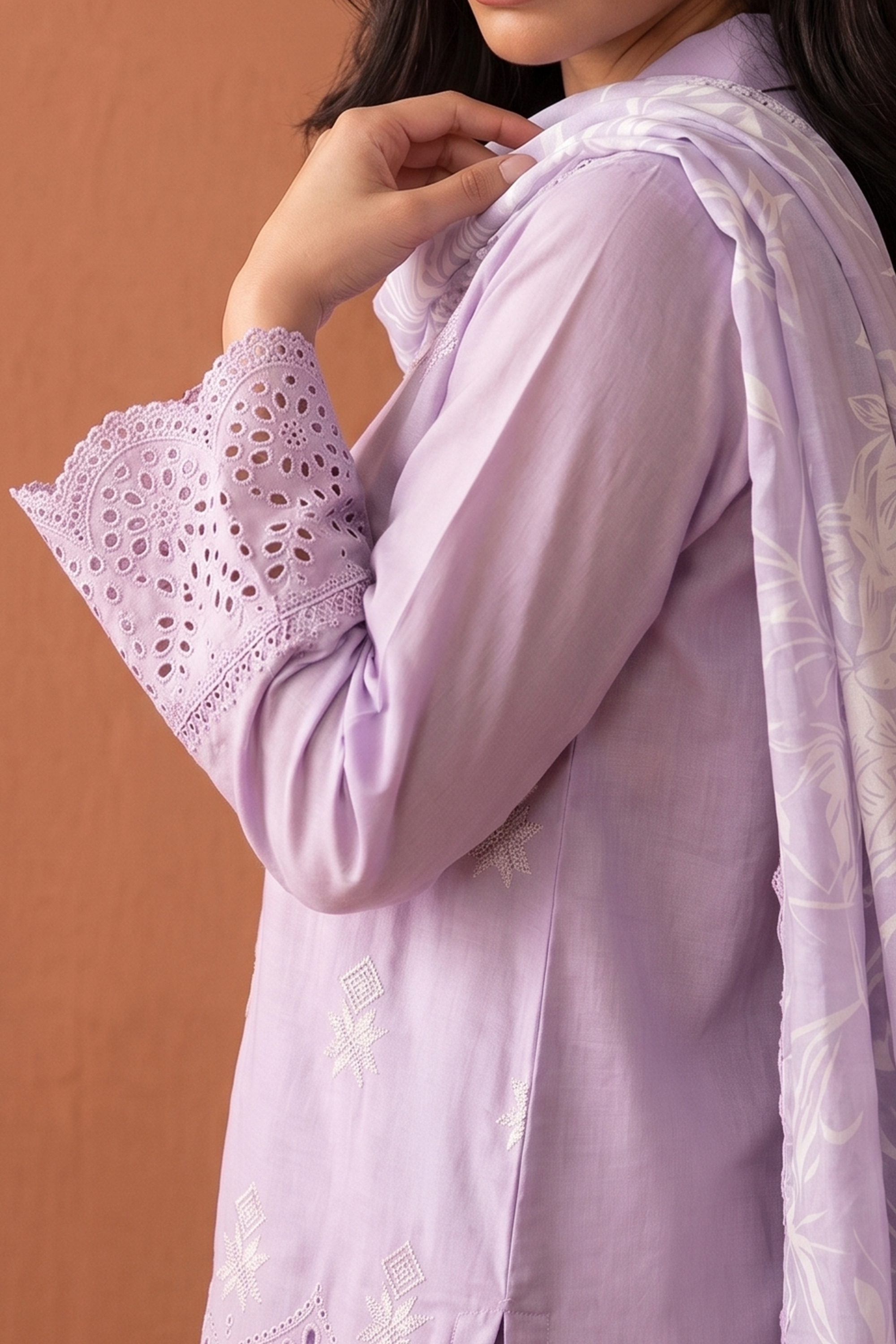 Amethyst Lilac - Luxury Lawn Suit
