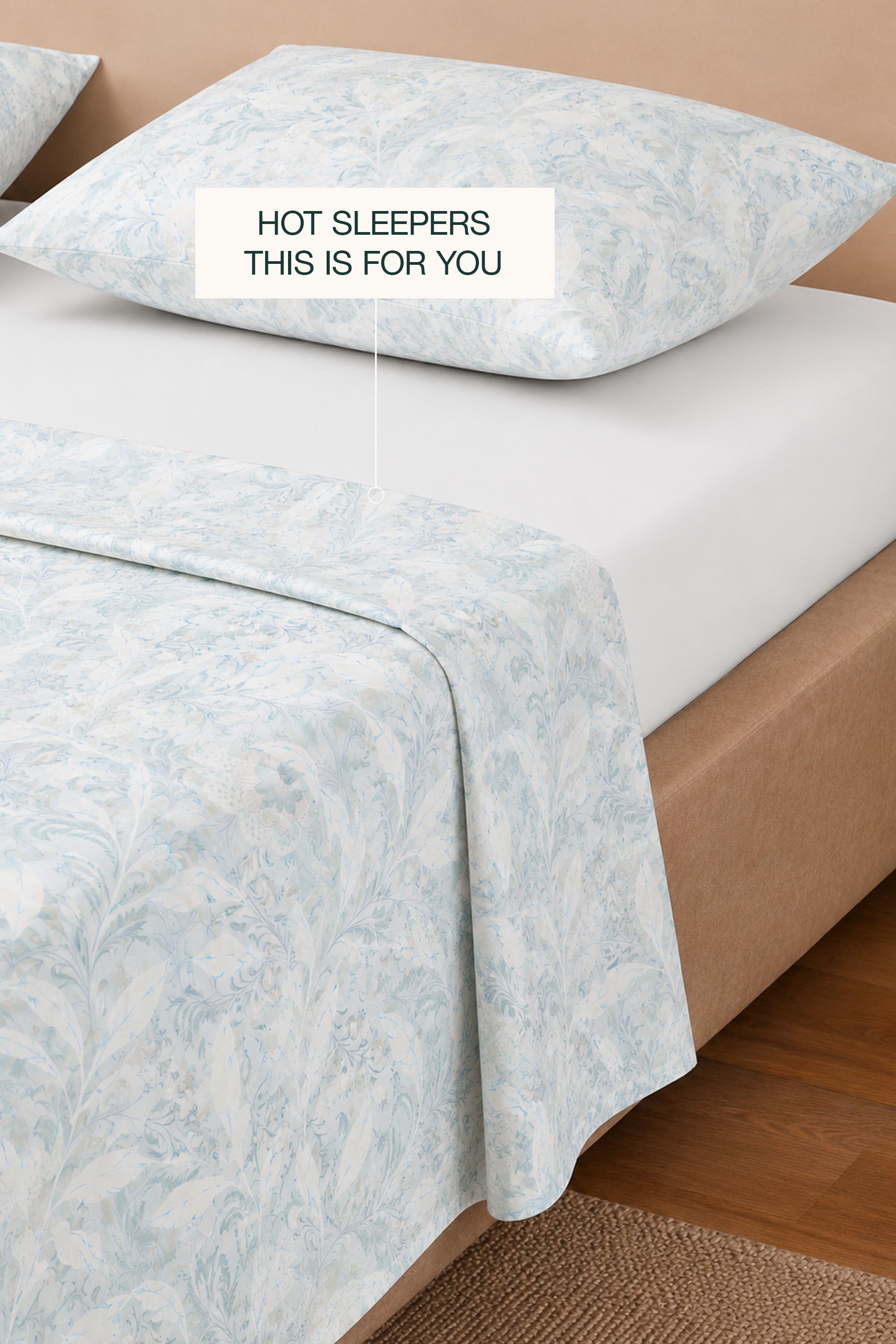 Azure Ether Percale Bed Sheet Set