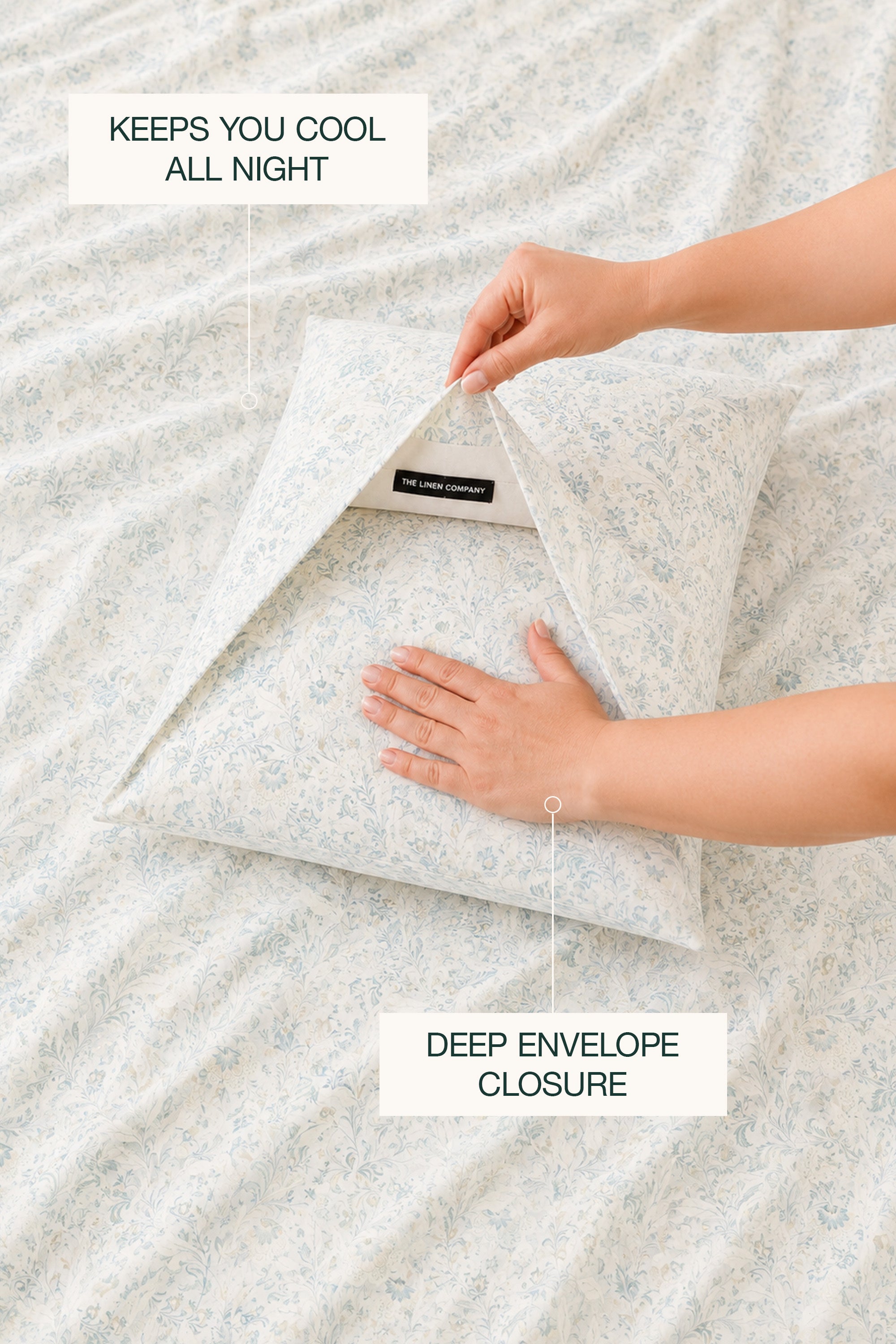 Azure Ether Percale Duvet Cover set
