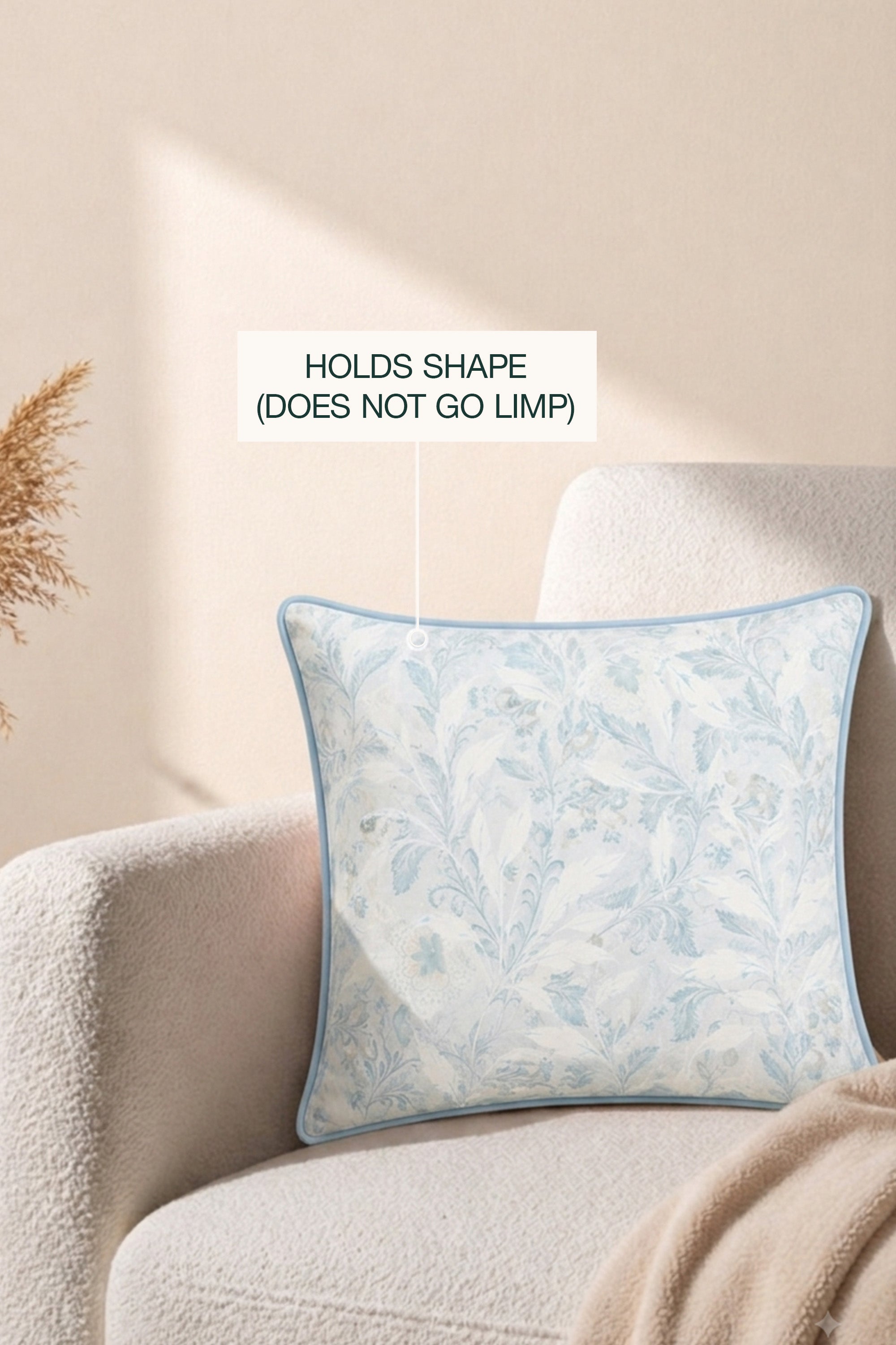 Azure Ether Percale Cushion Cover