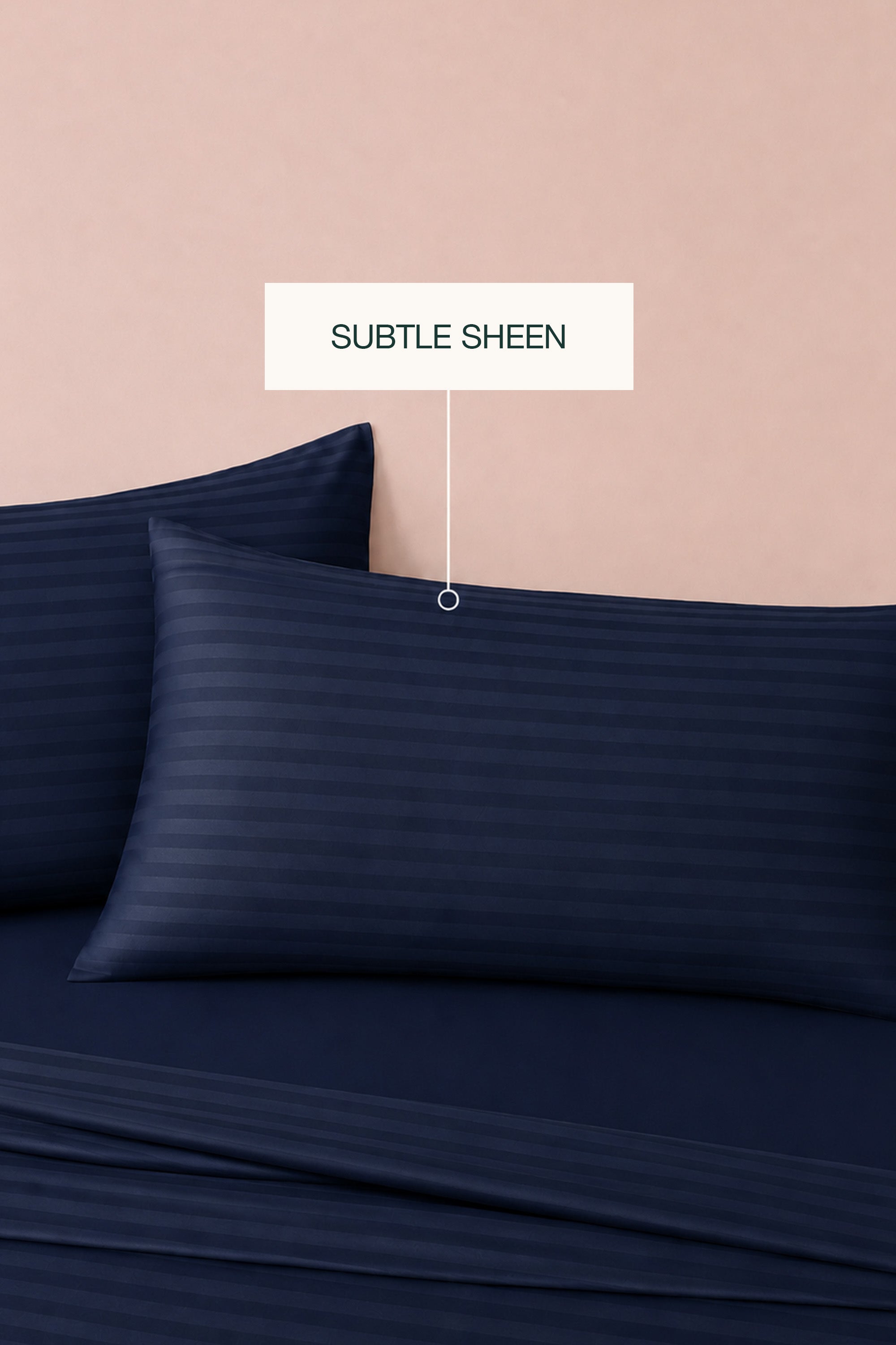 T300 Luxe Bamboo Navy Striped Bed Sheet Set
