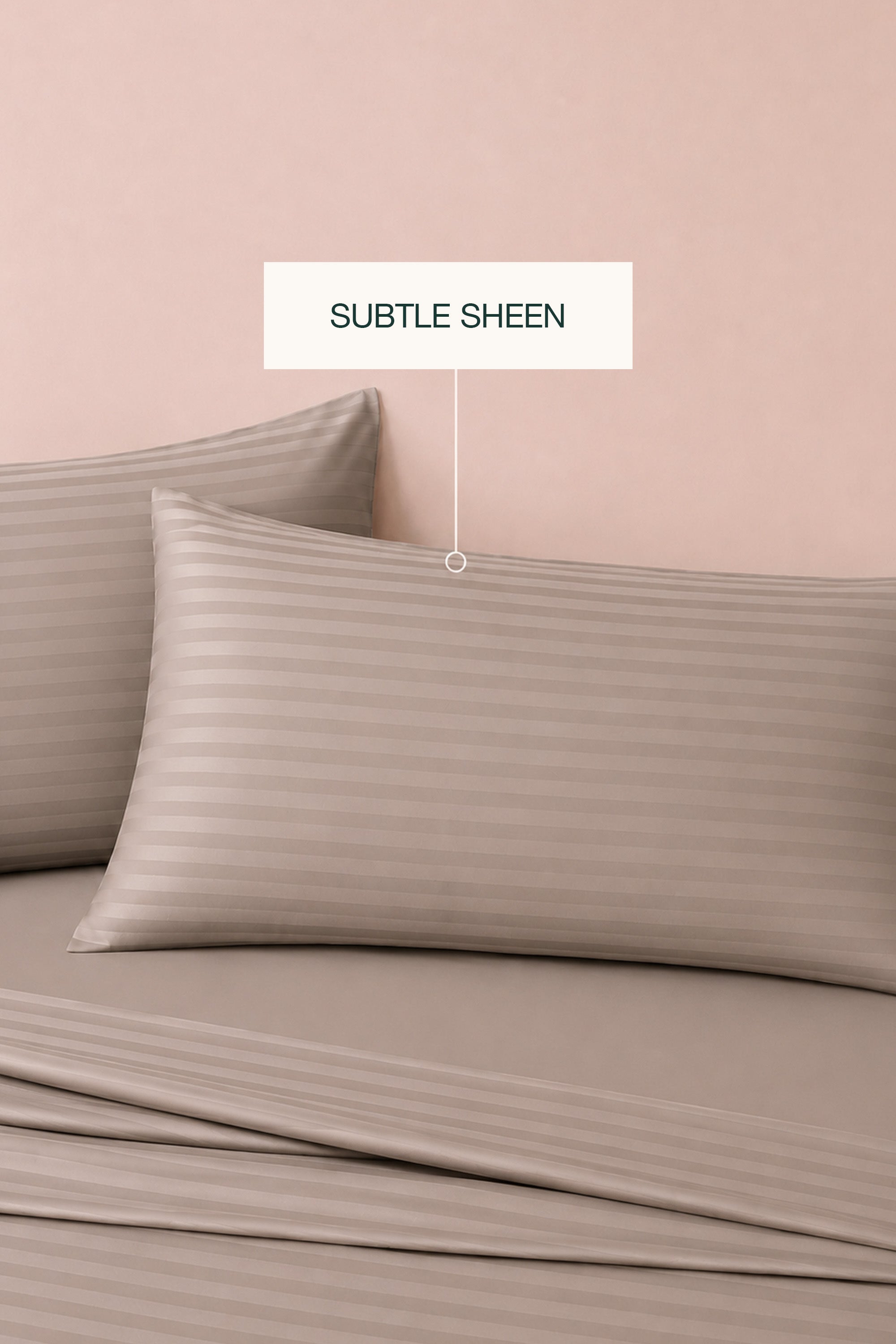T300 Luxe Bamboo Taupe Striped Bed Sheet Set