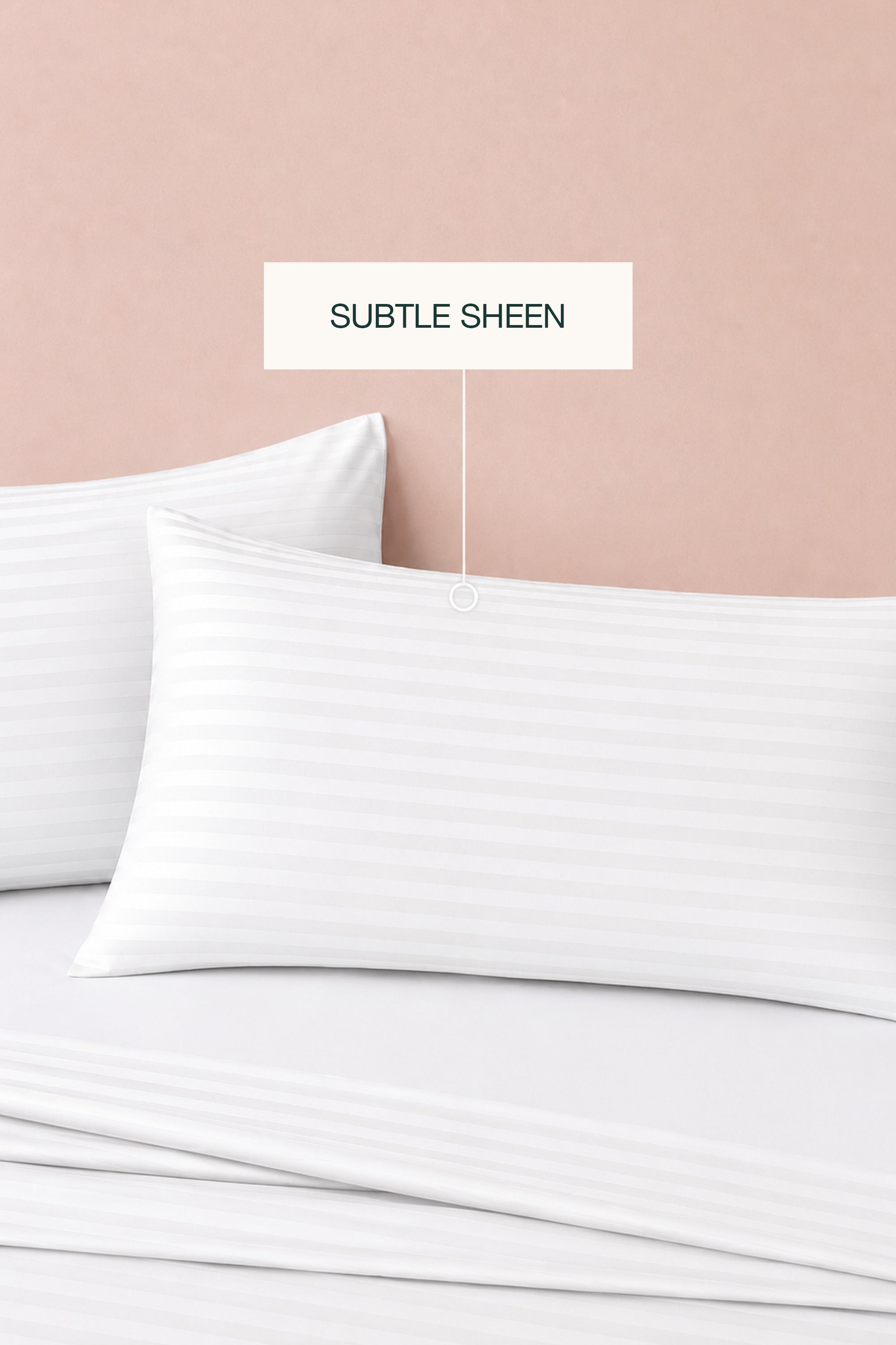 T300 Luxe Bamboo White Striped Bed Sheet Set