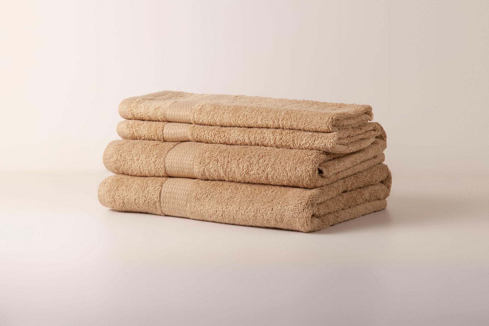 Beige Dash Striped Towels - Set of 4 - THE LINEN COMPANY