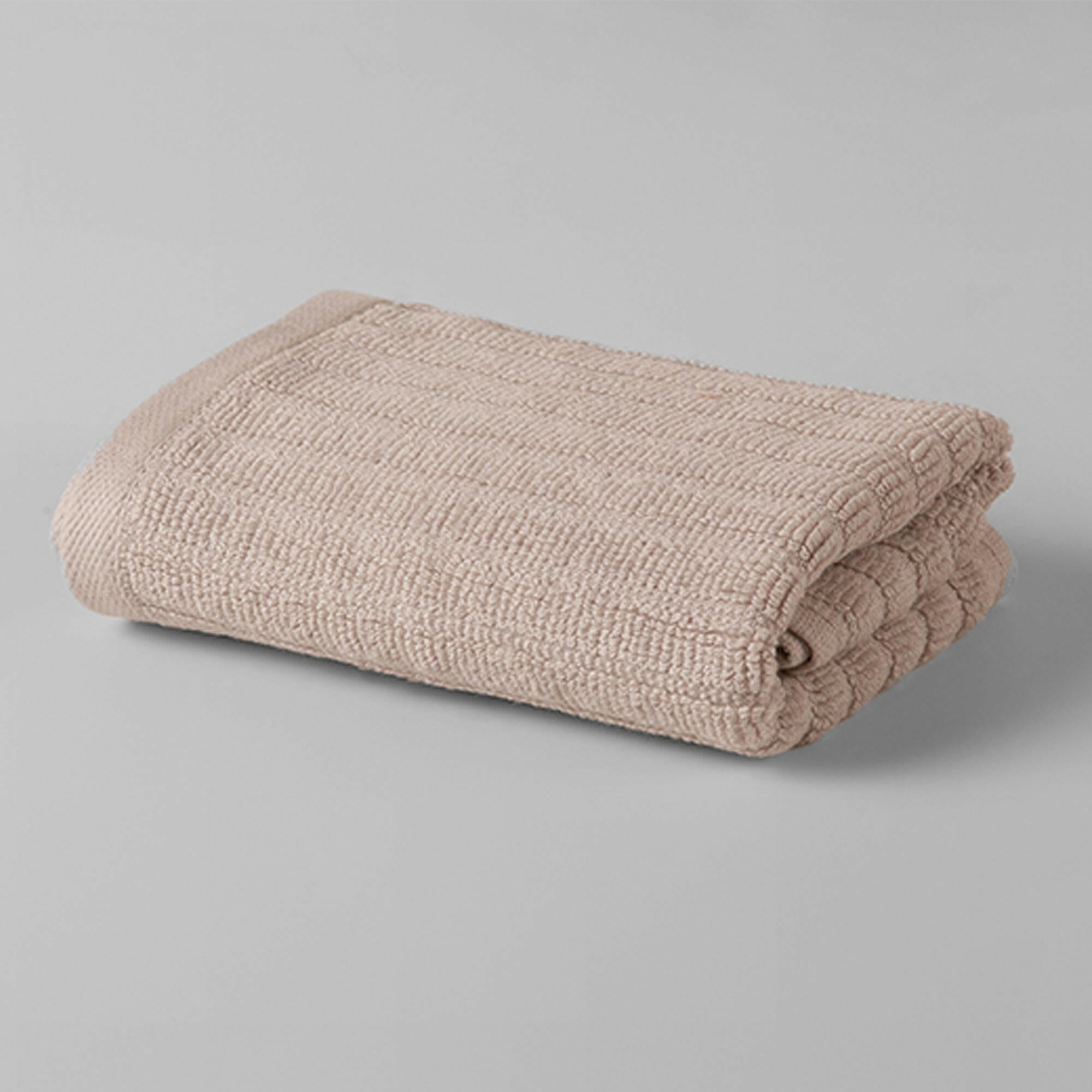 Beige Ribbed Mini Hand Towel - THE LINEN COMPANY